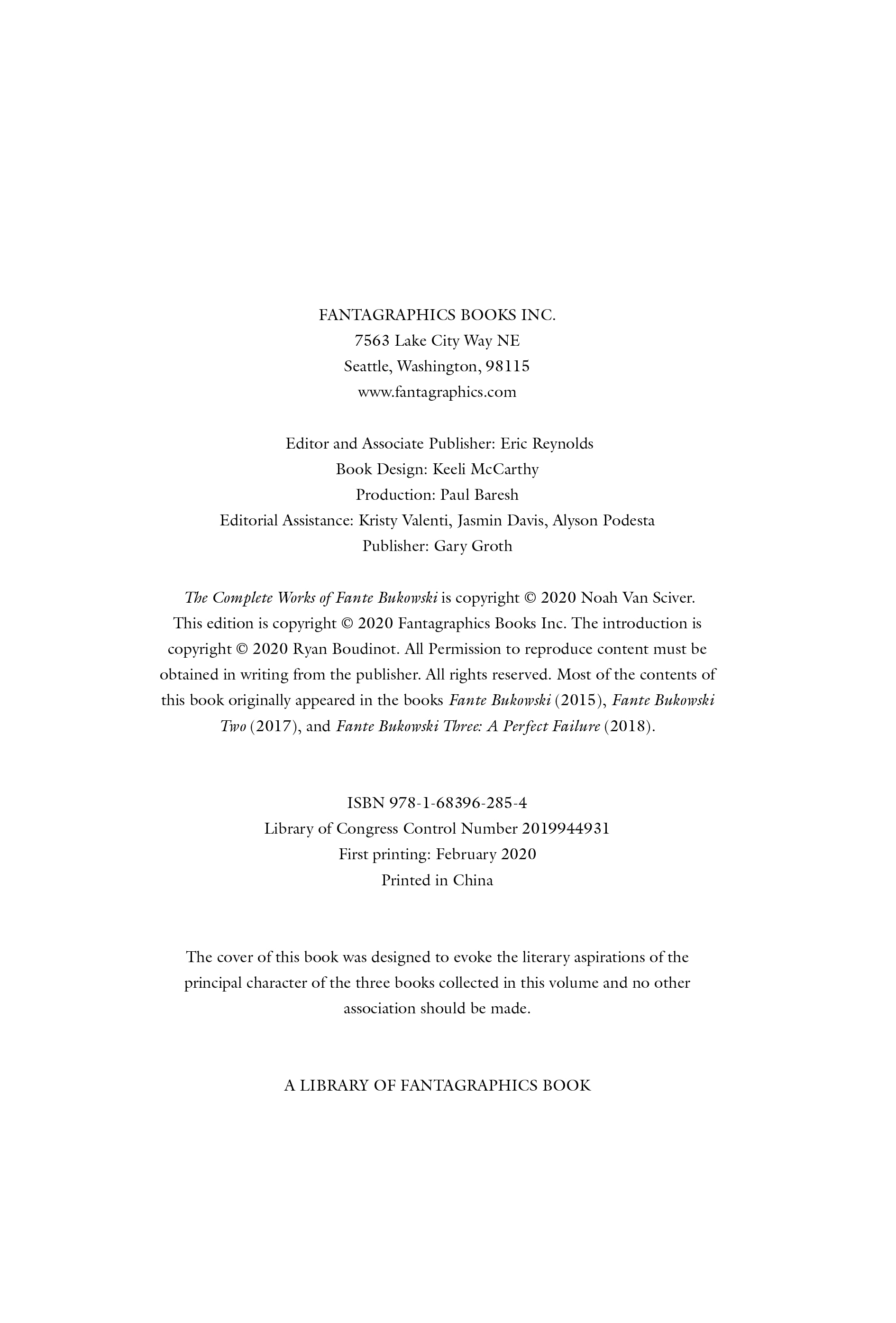 Read online The Complete Works of Fante Bukowski comic -  Issue # TPB (Part 1) - 3