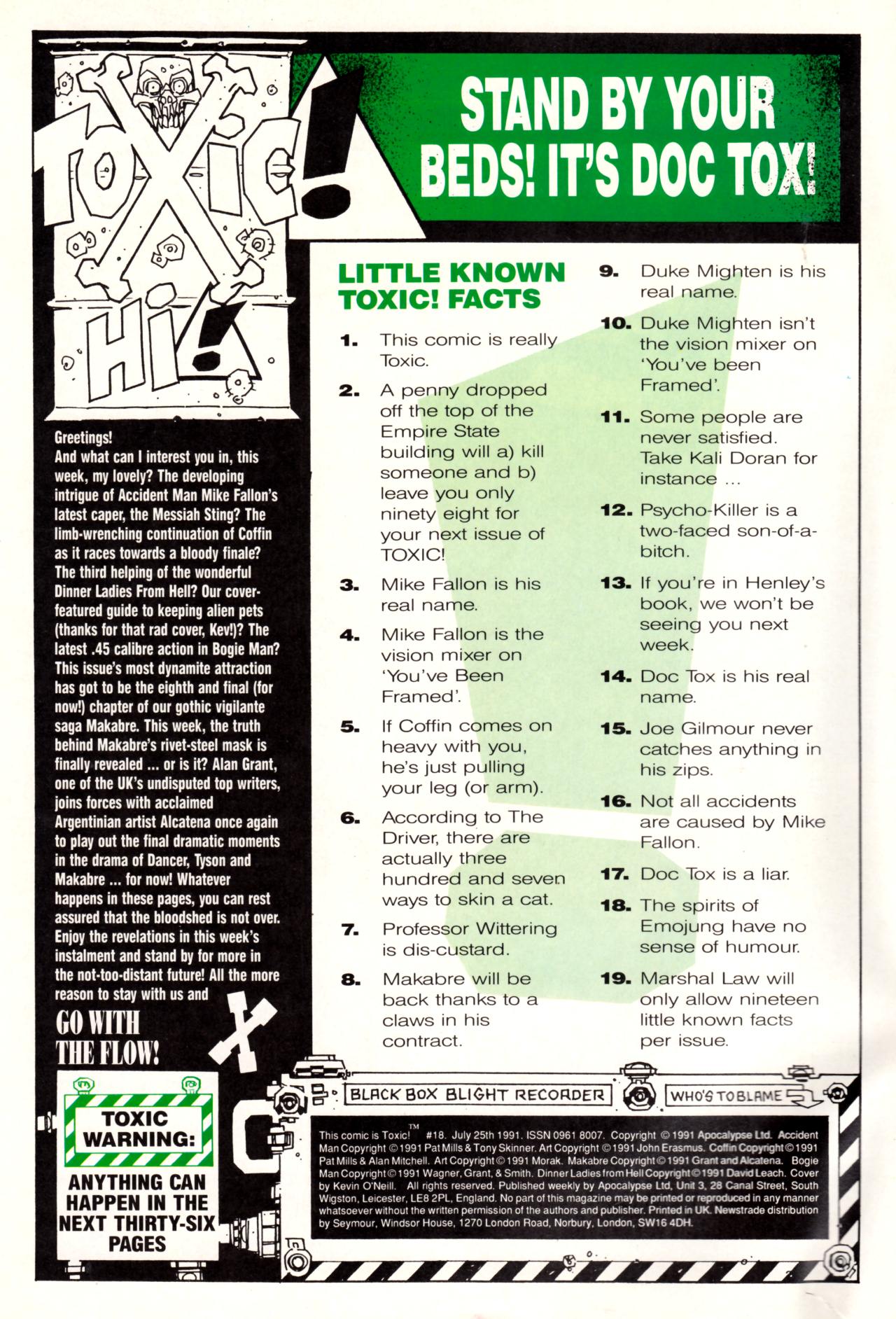 Read online Toxic! comic -  Issue #18 - 2