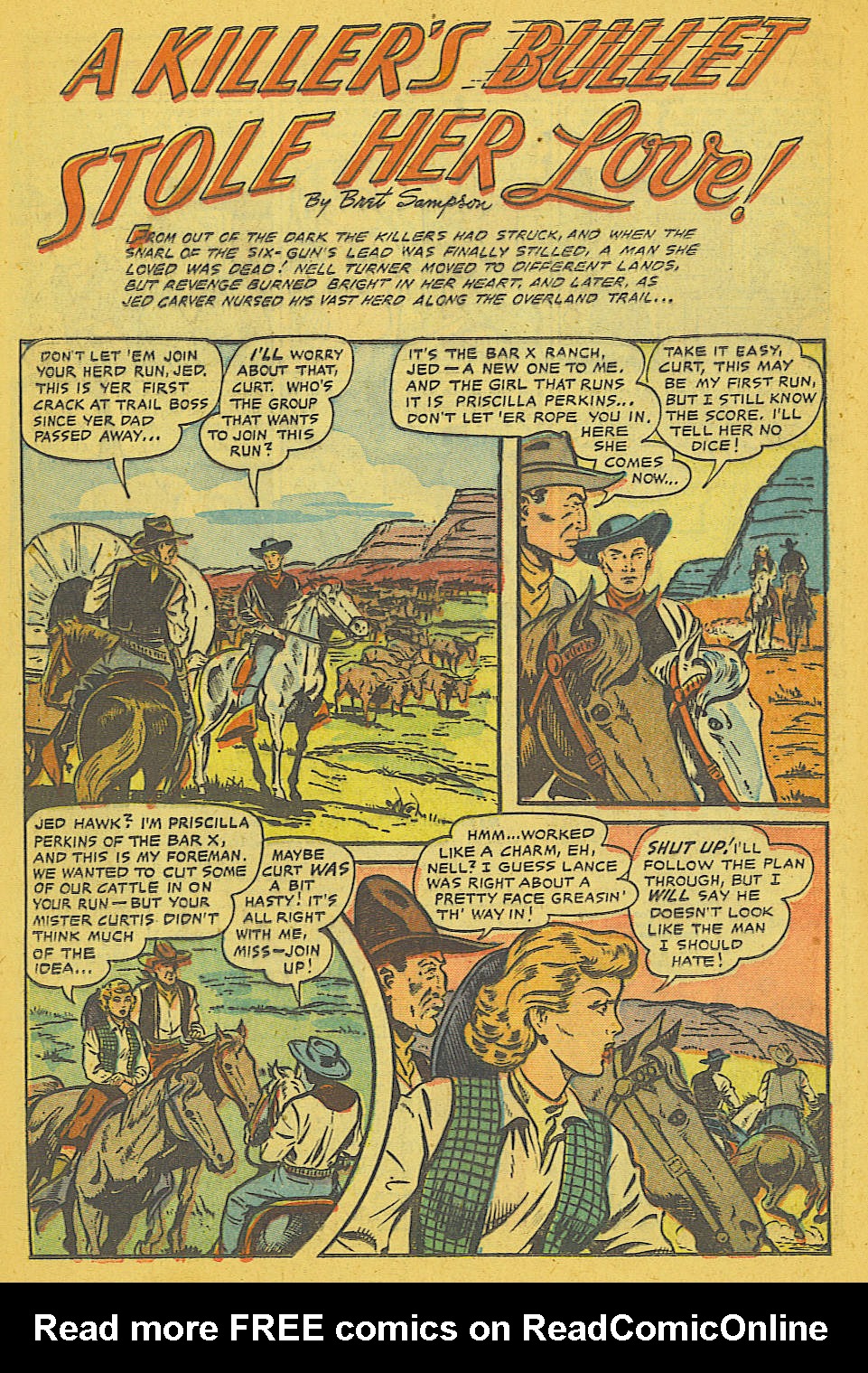 Read online Cowgirl Romances (1950) comic -  Issue #8 - 16