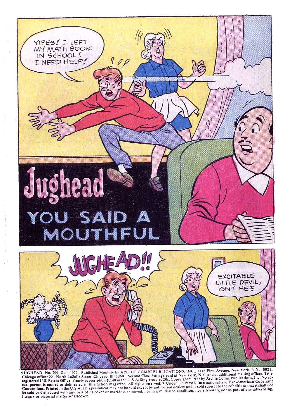 Read online Jughead (1965) comic -  Issue #209 - 3