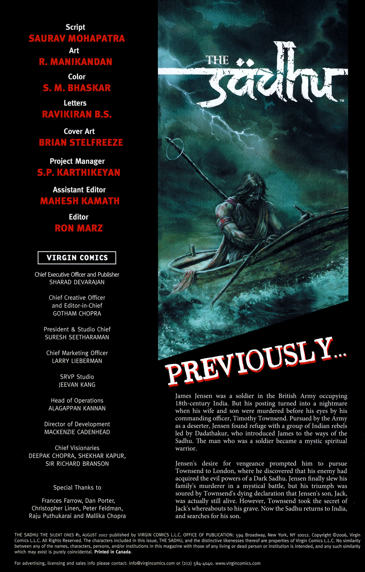 Read online The Sädhu The Silent Ones comic -  Issue #1 - 2