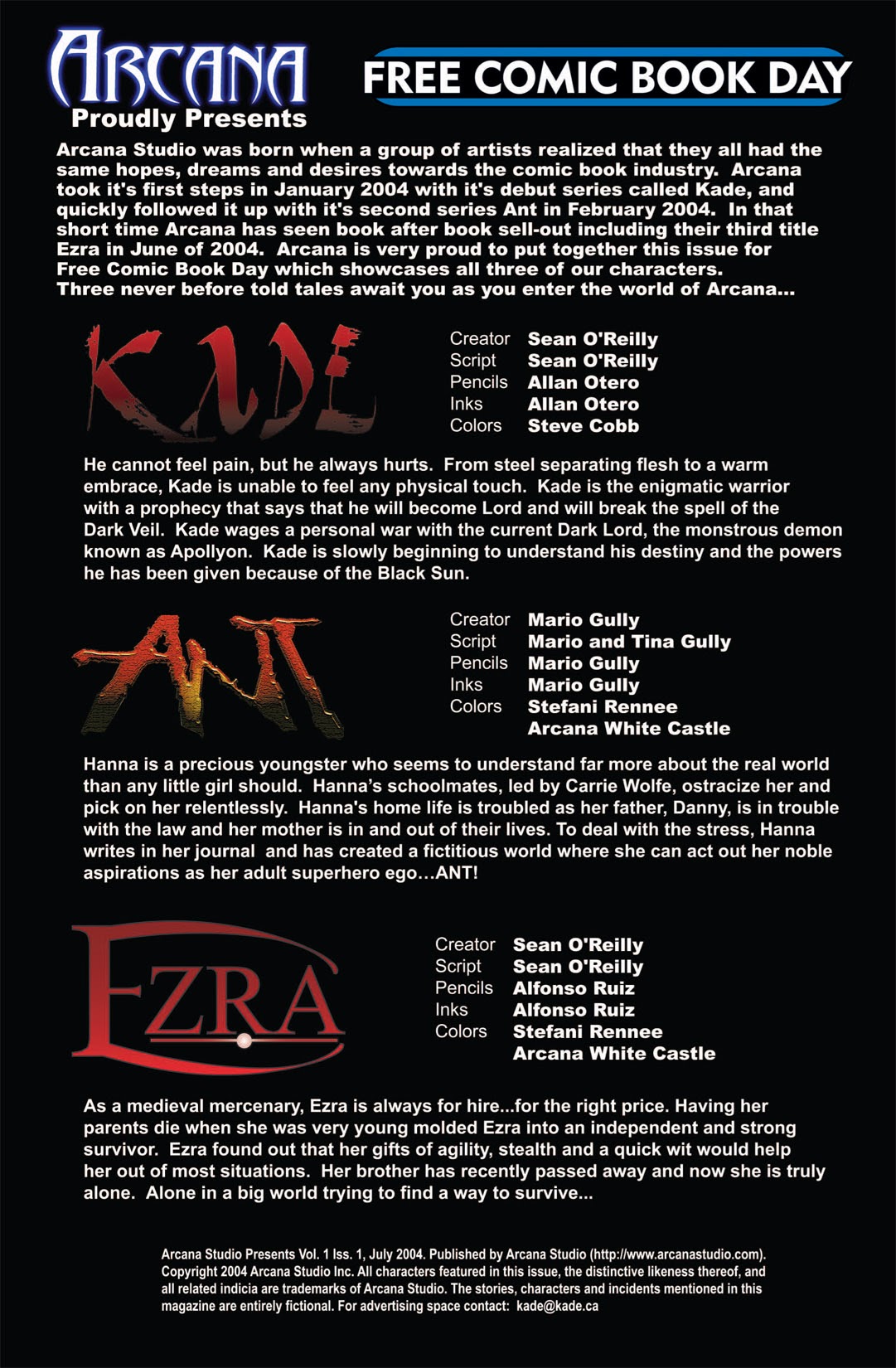 Read online Arcana Studio Presents: Free Comic Book Day comic -  Issue #2004 - 2
