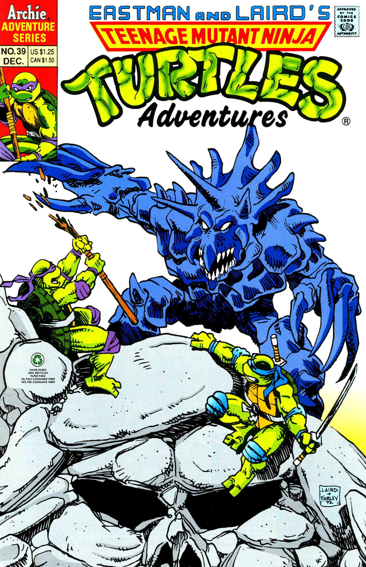 Read online Teenage Mutant Ninja Turtles Adventures (1989) comic -  Issue #39 - 1
