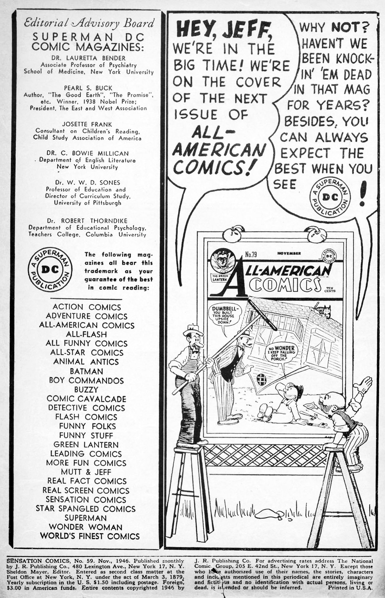 Read online Sensation (Mystery) Comics comic -  Issue #59 - 2