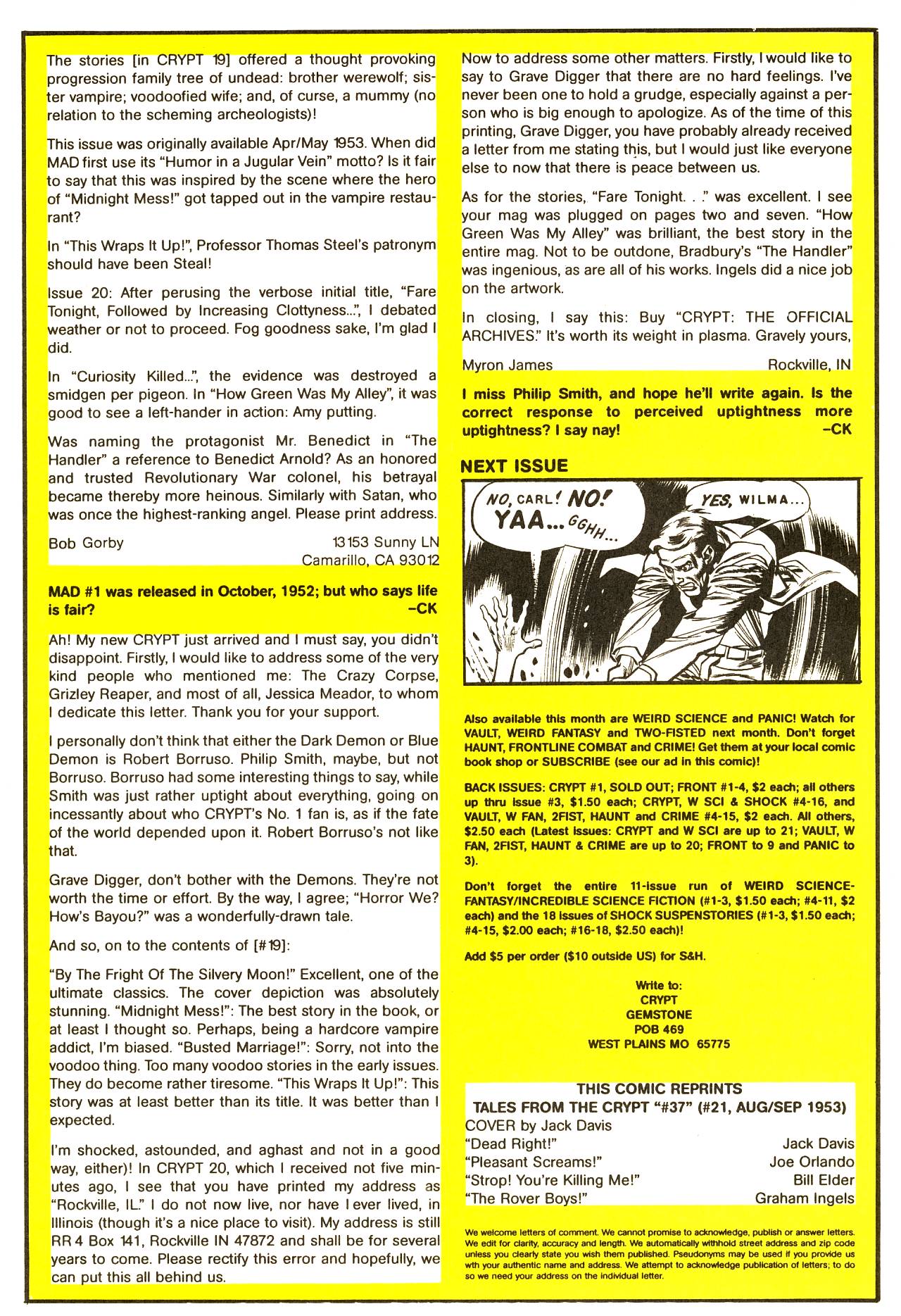 Read online Tales From The Crypt (1950) comic -  Issue #37 - 20