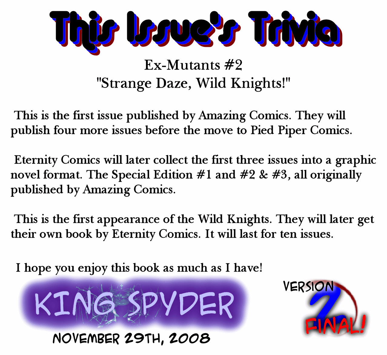 Read online Ex-Mutants (1986) comic -  Issue #2 - 2