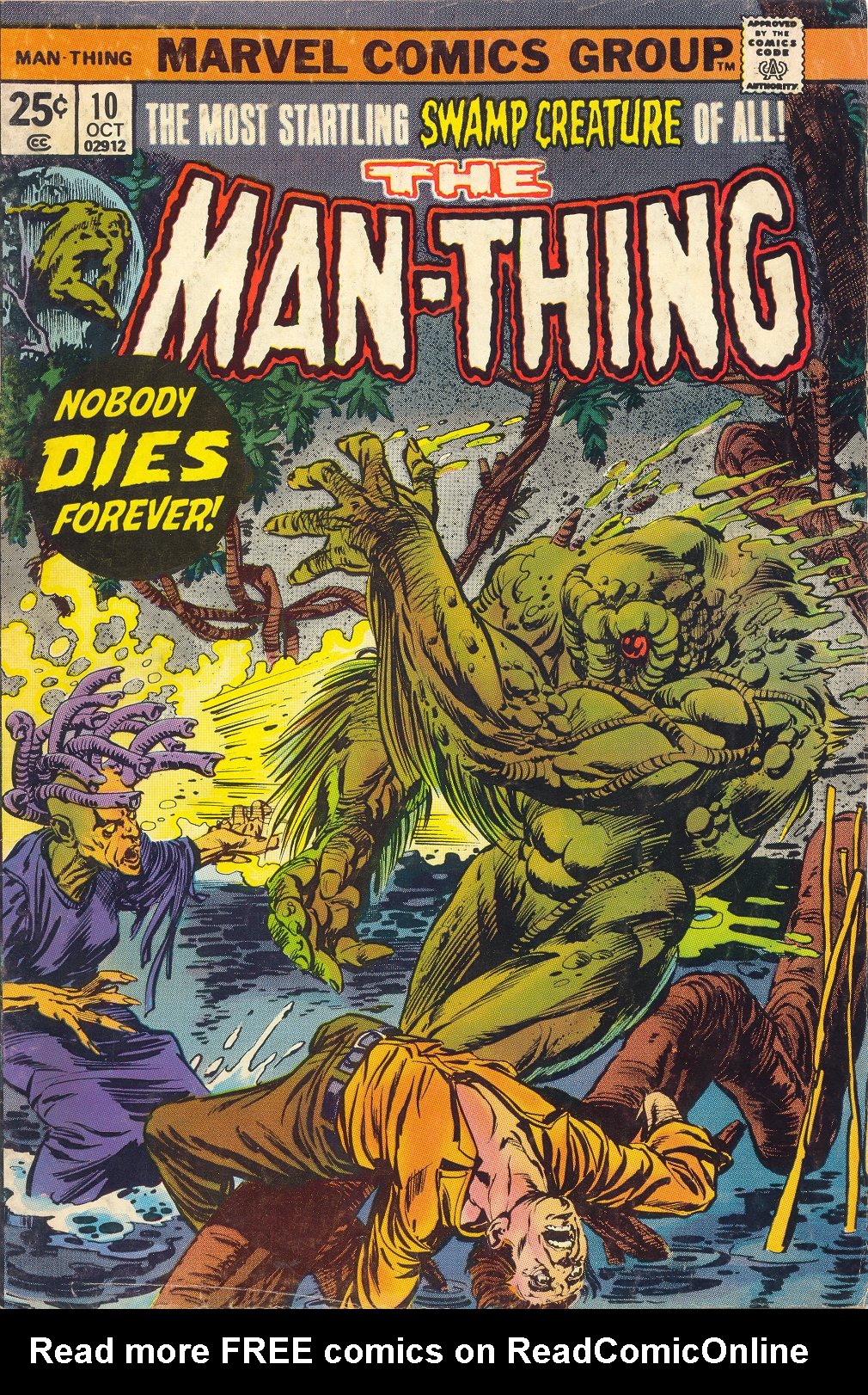 Read online Man-Thing (1974) comic -  Issue #10 - 1