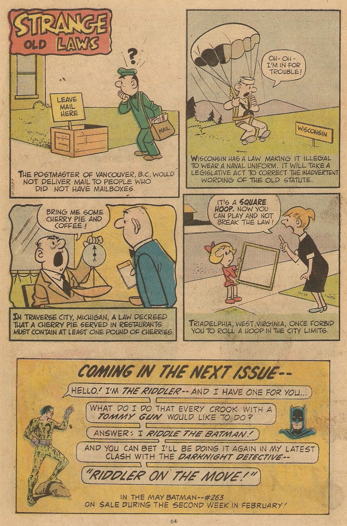 Read online Batman (1940) comic -  Issue #262 - 64