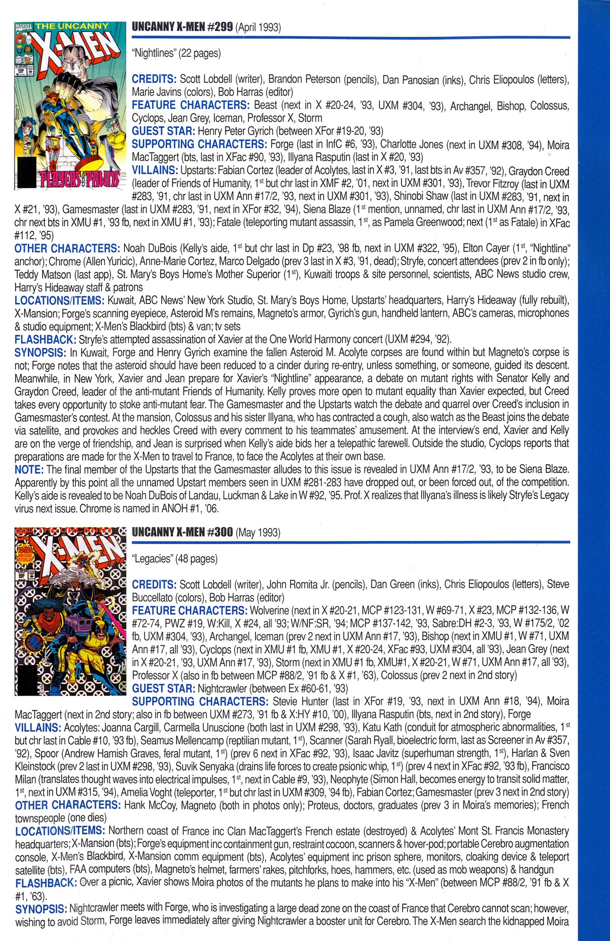 Read online Official Index to the Marvel Universe comic -  Issue #7 - 63