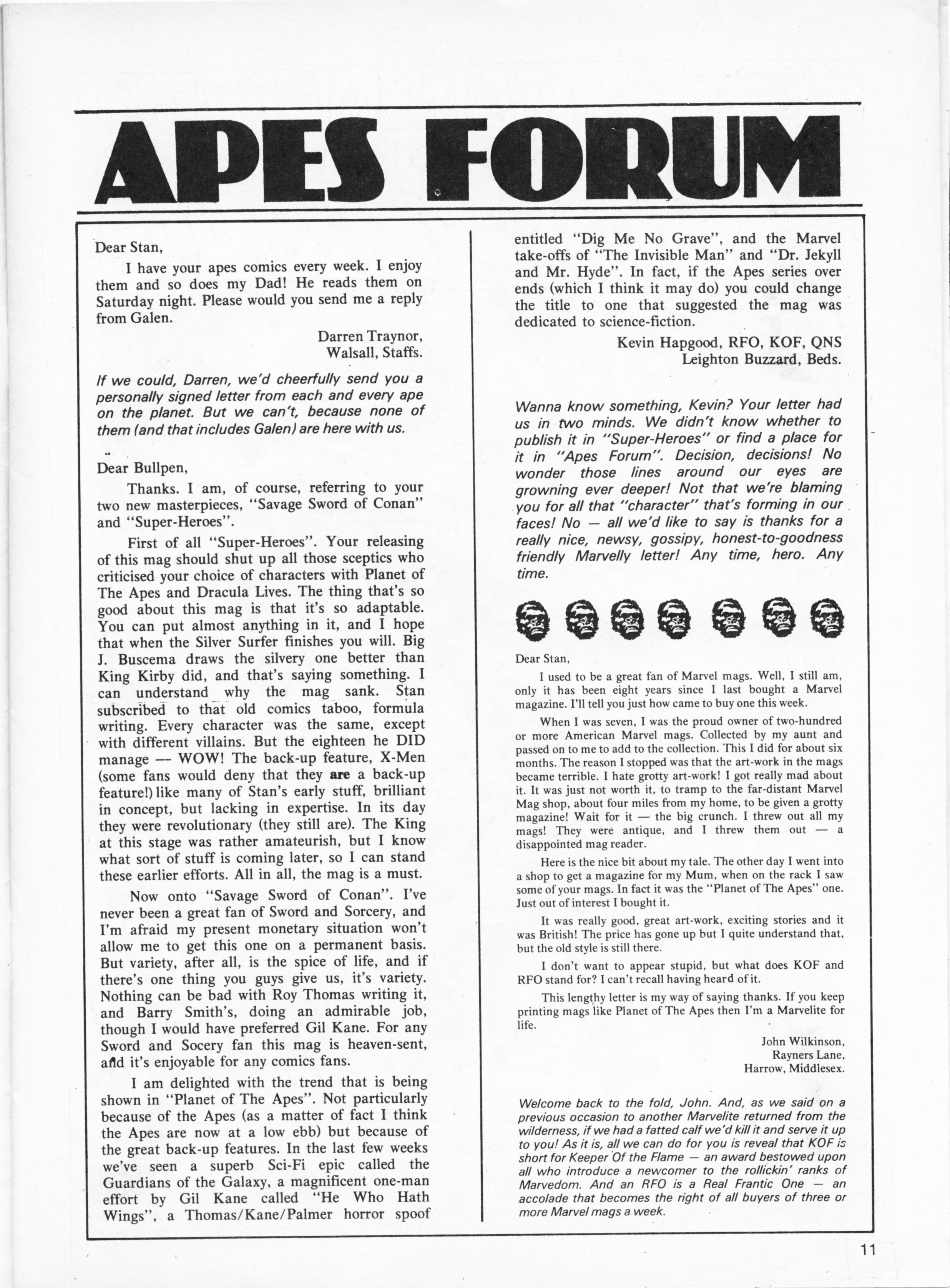 Read online Planet of the Apes (1974) comic -  Issue #46 - 11