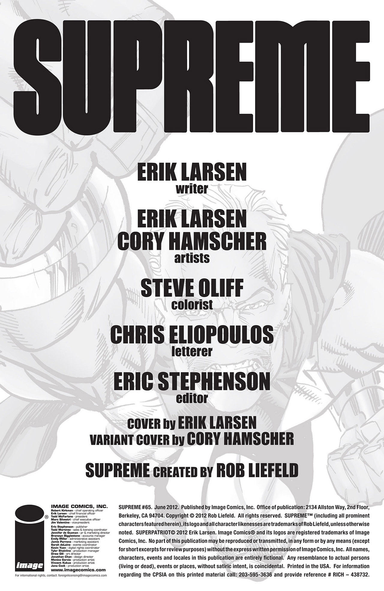 Read online Supreme (2012) comic -  Issue #65 - 2