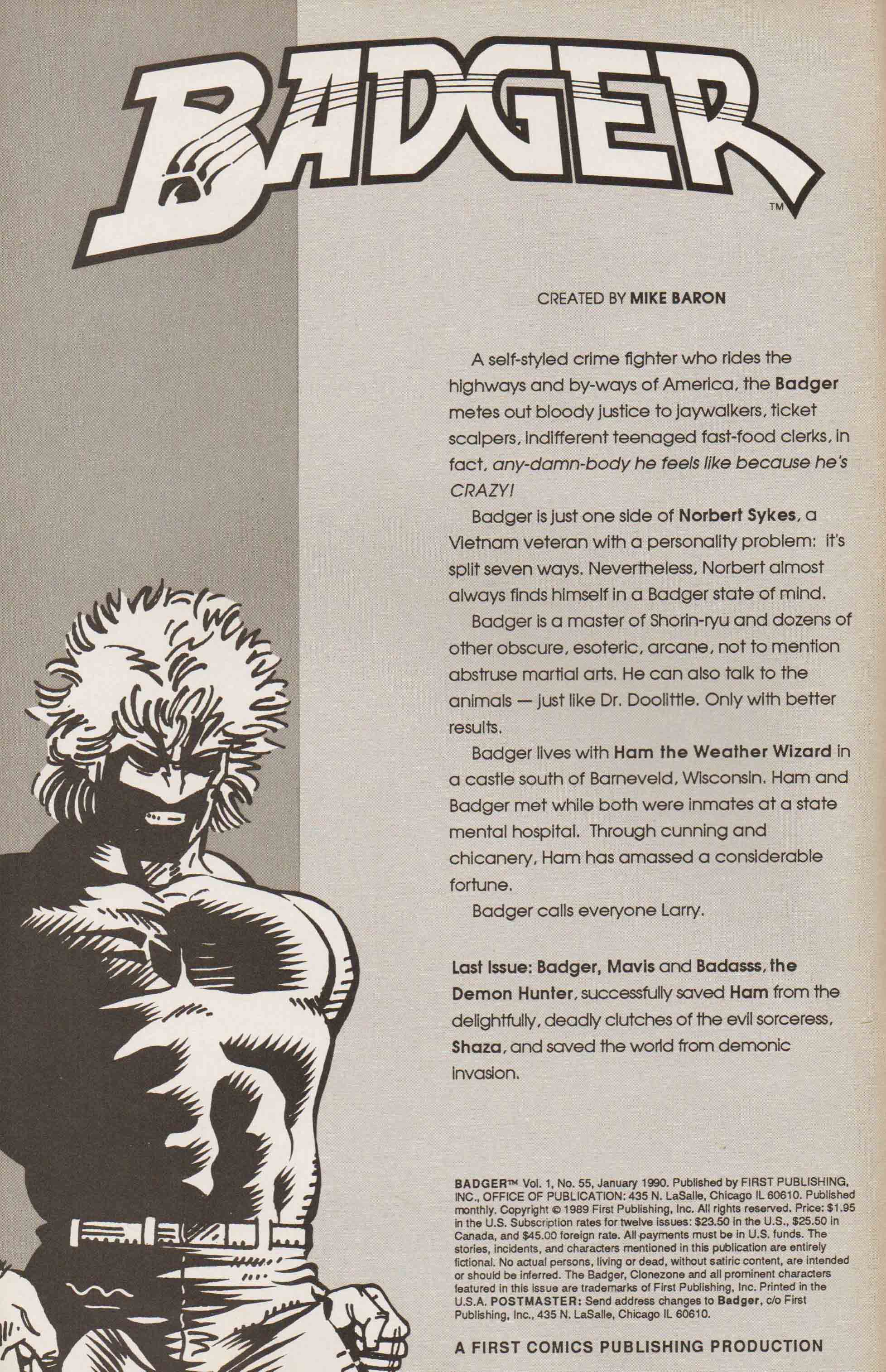 Read online The Badger comic -  Issue #55 - 2