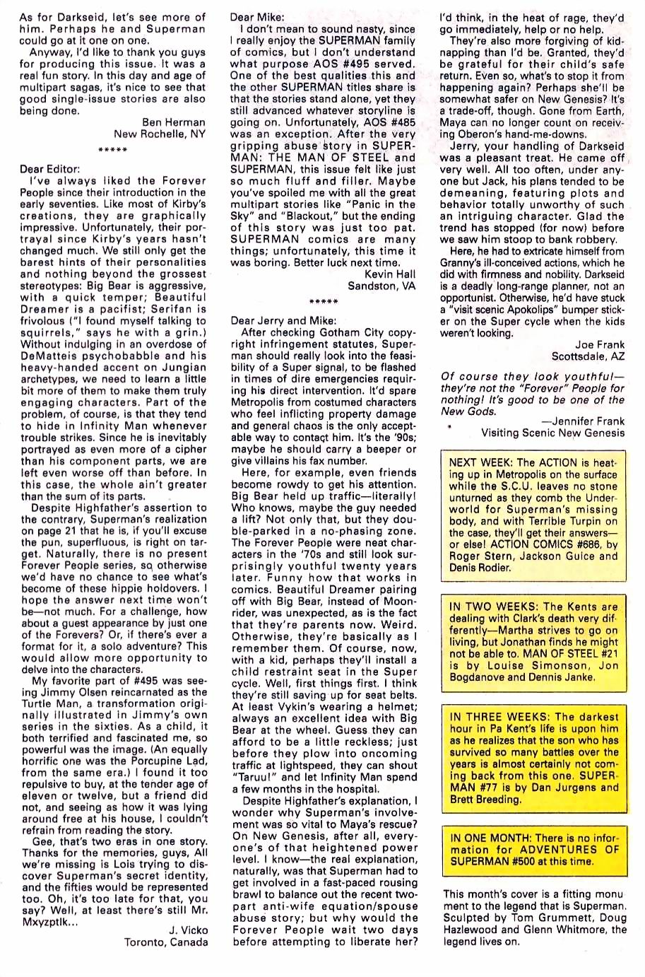 Read online Adventures of Superman (1987) comic -  Issue #499 - 25