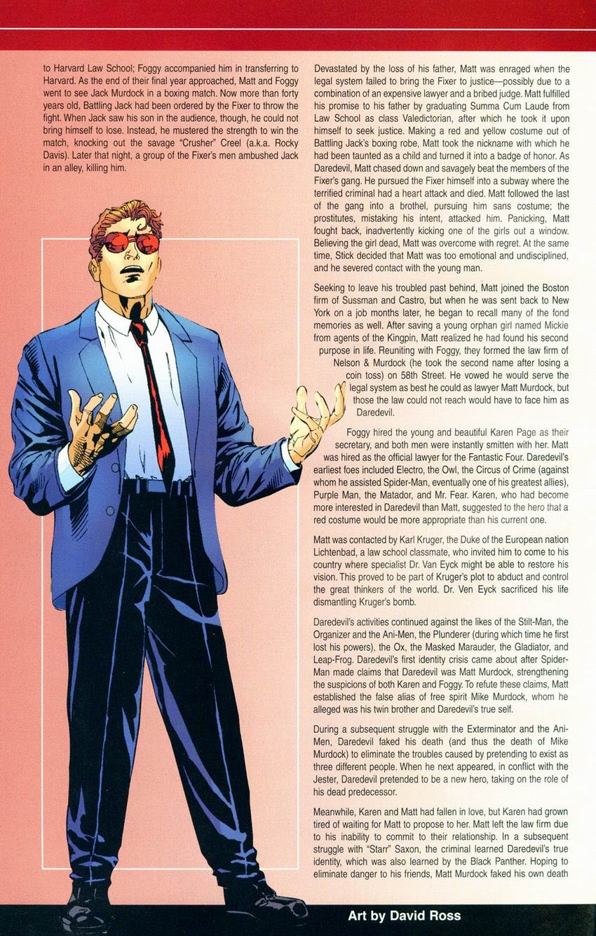 Official Handbook of the Marvel Universe: Daredevil 2004 issue Full - Page 10