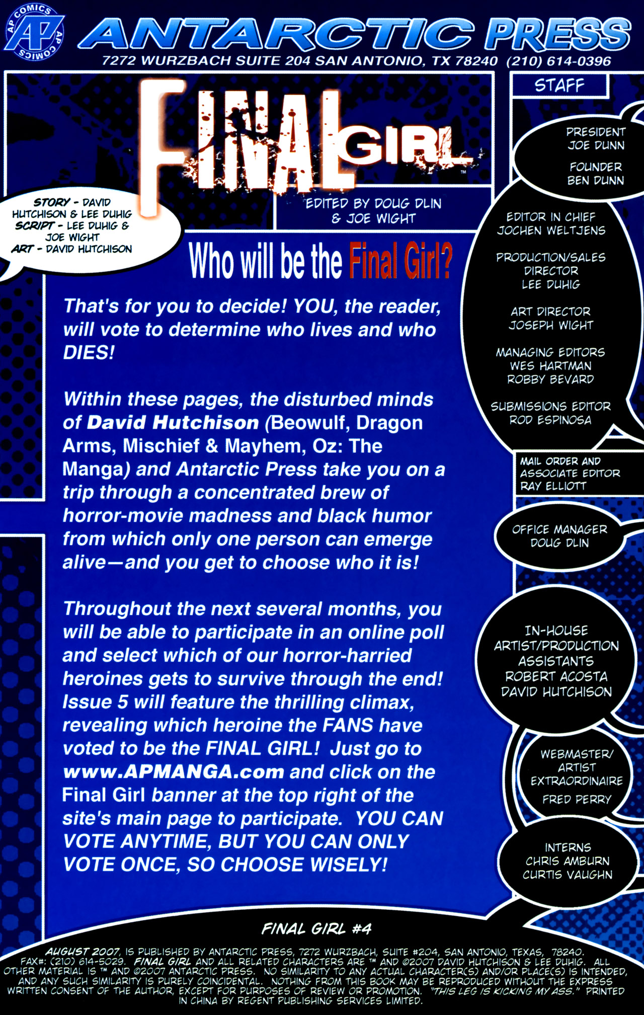 Read online Final Girl comic -  Issue #4 - 2