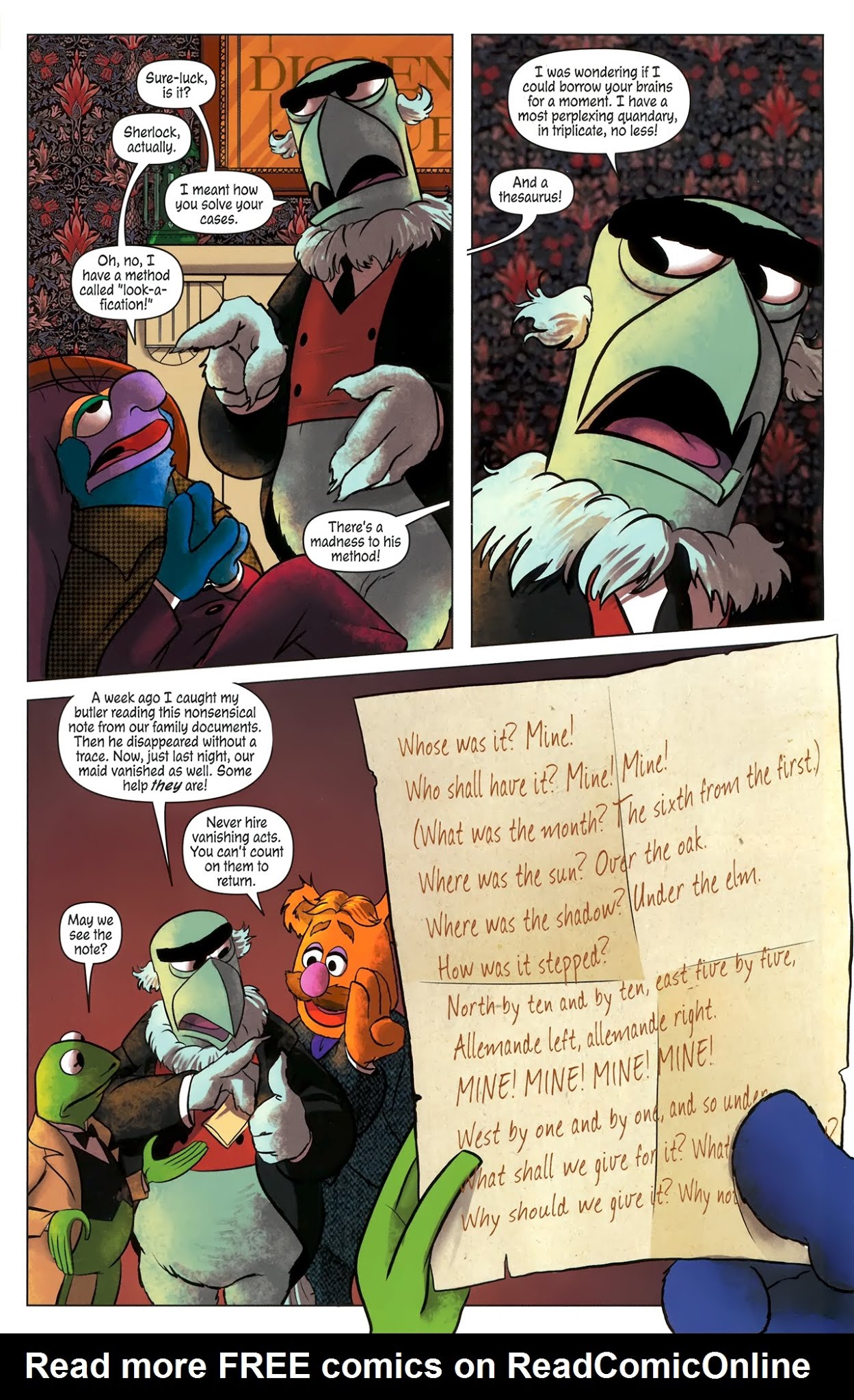 Read online Muppet Sherlock Holmes comic -  Issue #4 - 5