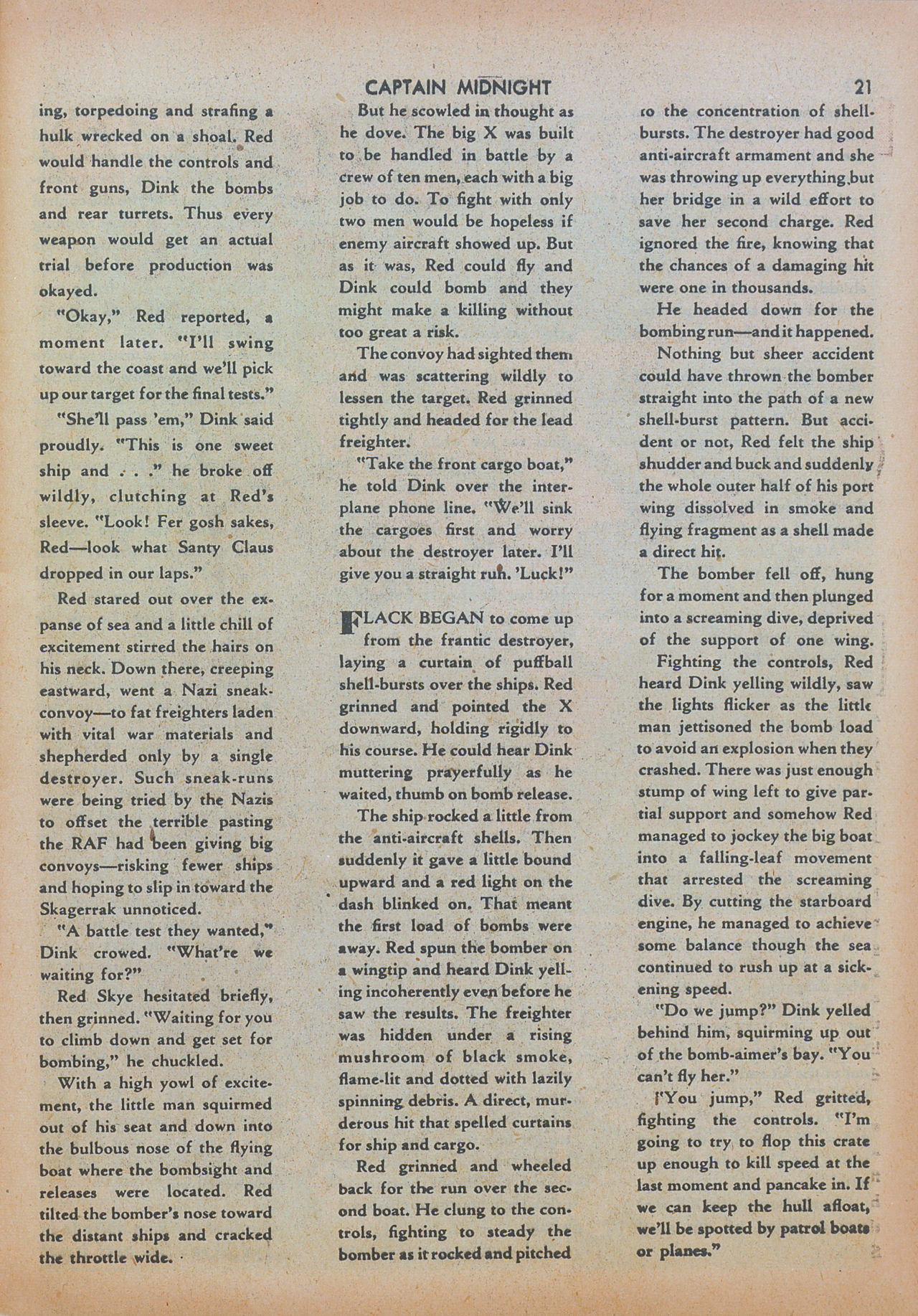 Read online Captain Midnight (1942) comic -  Issue #8 - 21