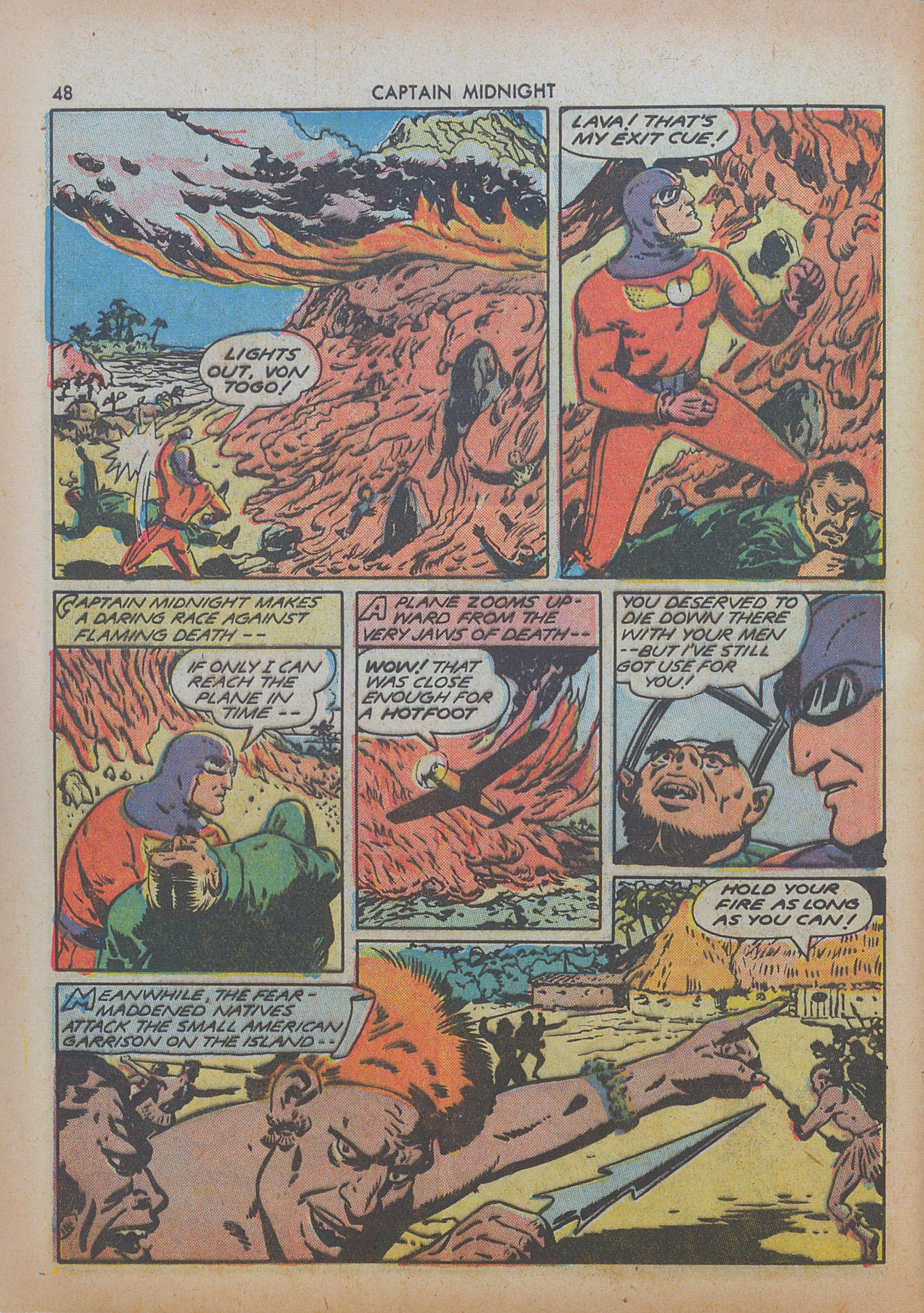 Read online Captain Midnight (1942) comic -  Issue #8 - 48