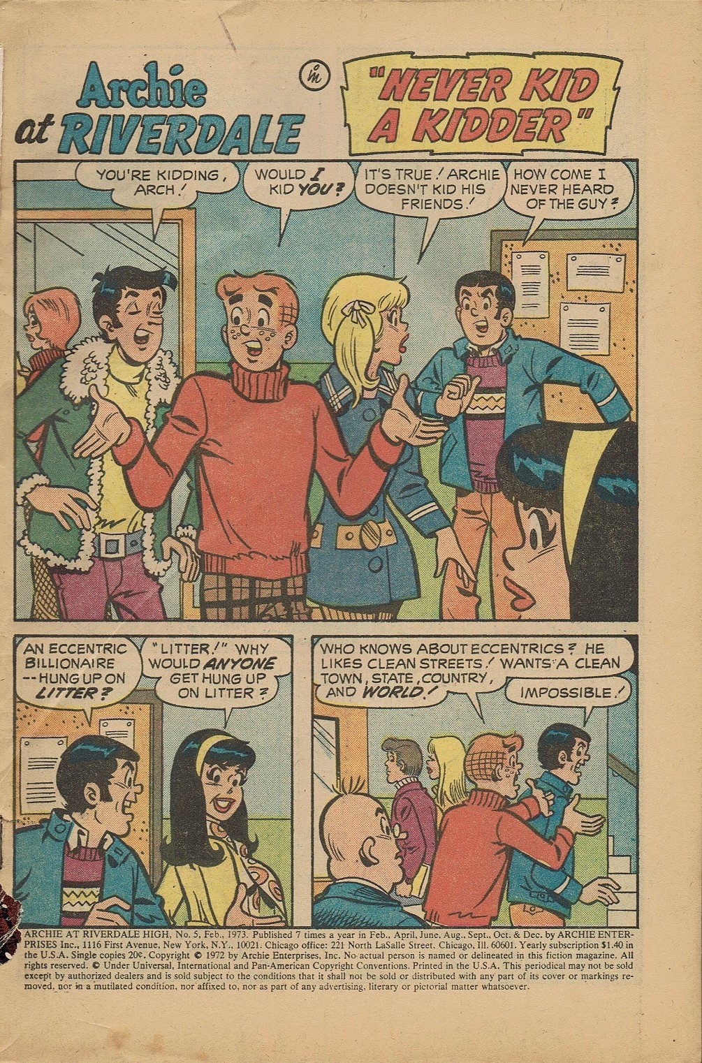 Read online Archie at Riverdale High (1972) comic -  Issue #5 - 4