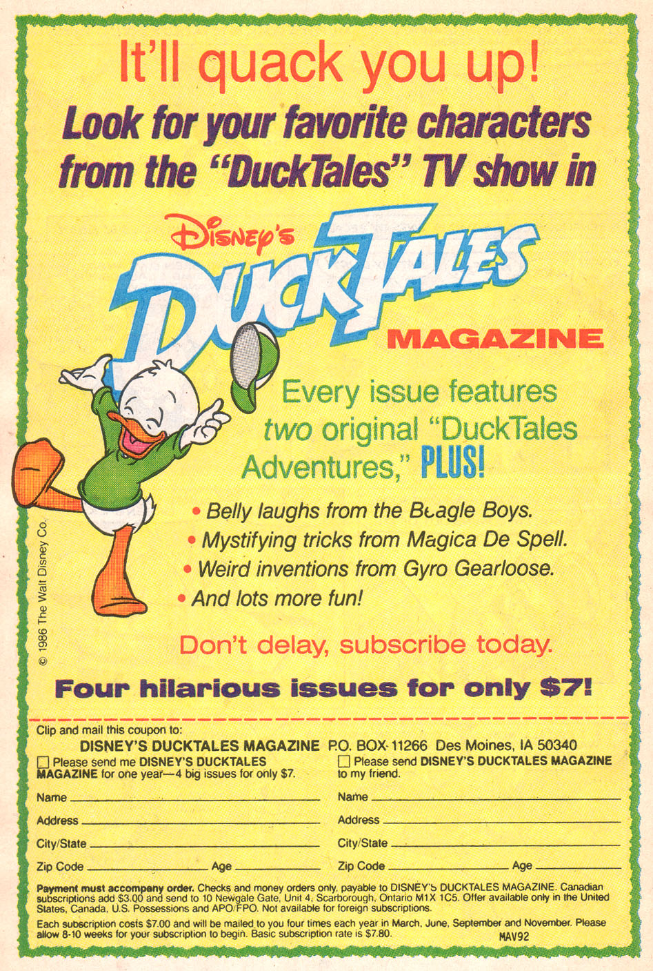 Read online Count Duckula comic -  Issue #7 - 28