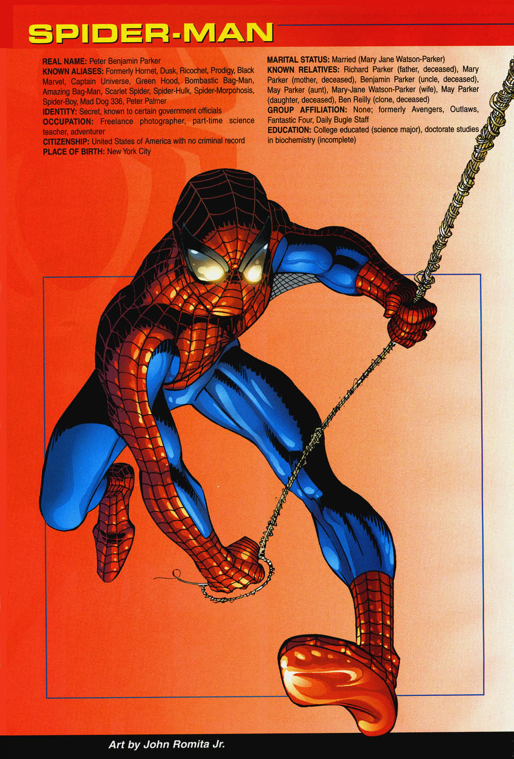 Read online Official Handbook of the Marvel Universe: Spider-Man 2004 comic -  Issue # Full - 32