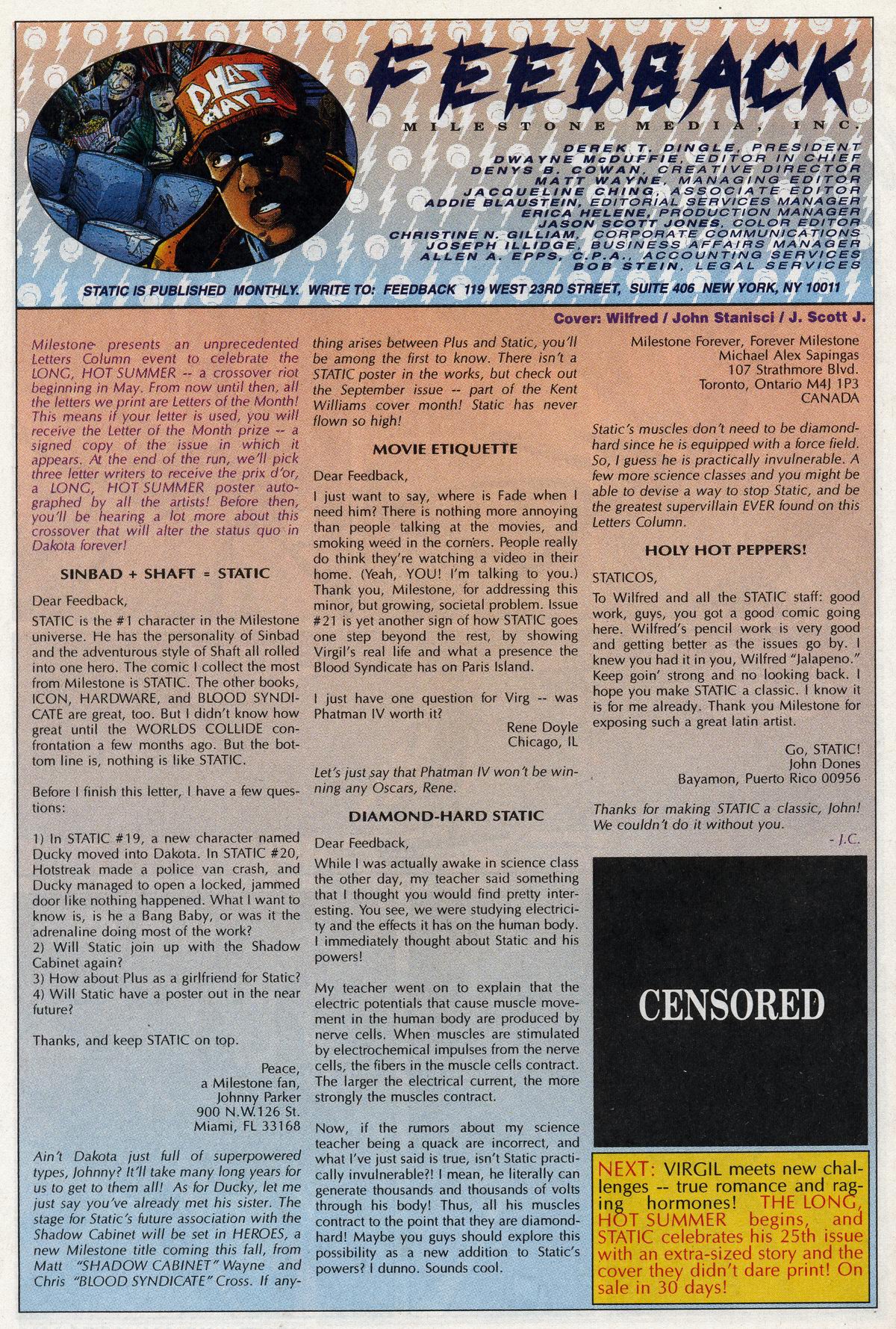 Read online Static comic -  Issue #24 - 26