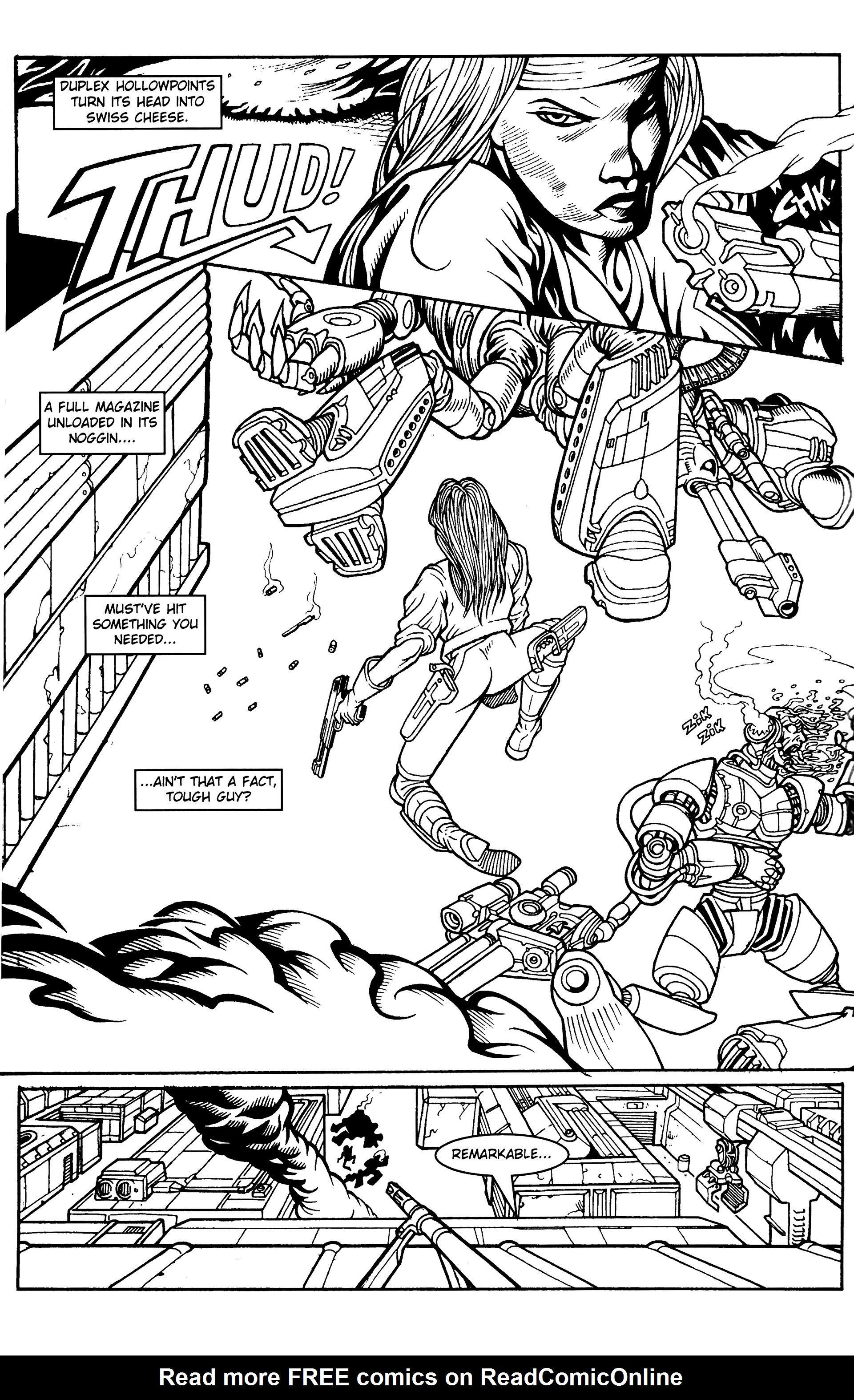 Read online Warrior Nun: Black & White comic -  Issue #18 - 8
