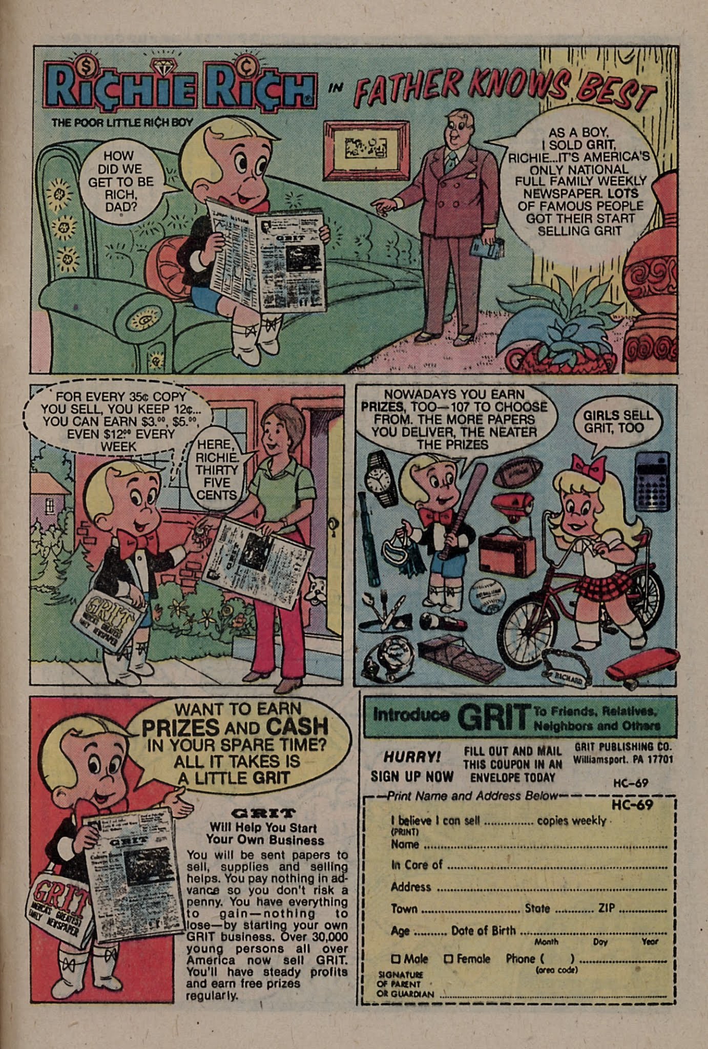Read online Richie Rich & Dollar the Dog comic -  Issue #8 - 49