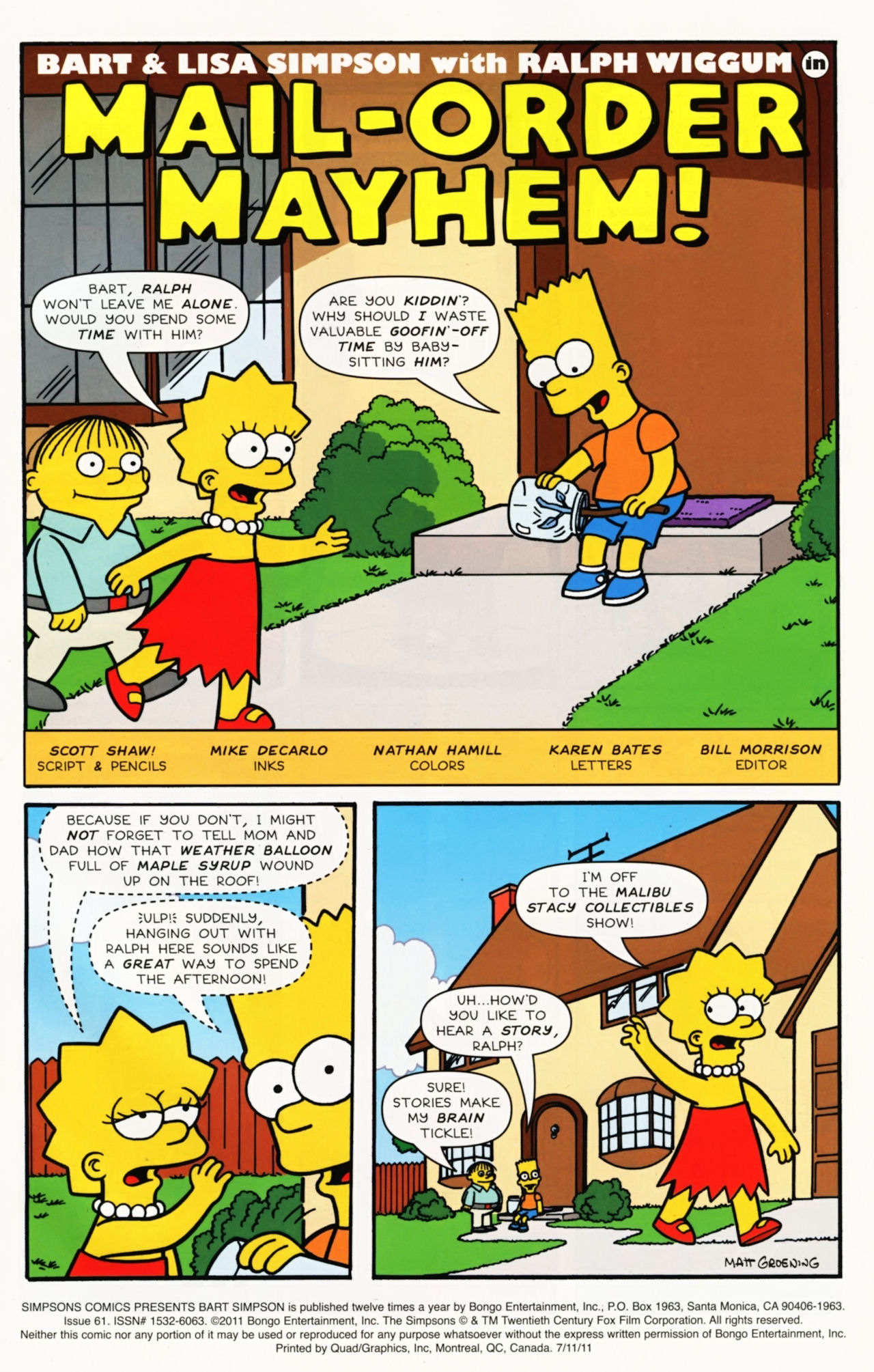 Read online Bart Simpson comic -  Issue #61 - 2