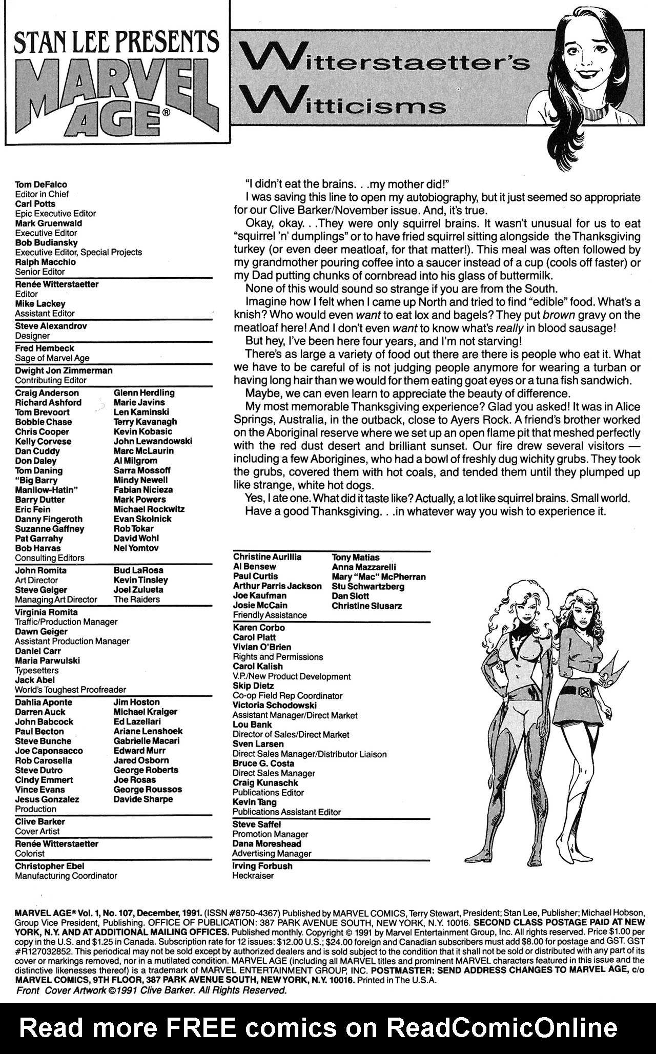 Read online Marvel Age comic -  Issue #107 - 2