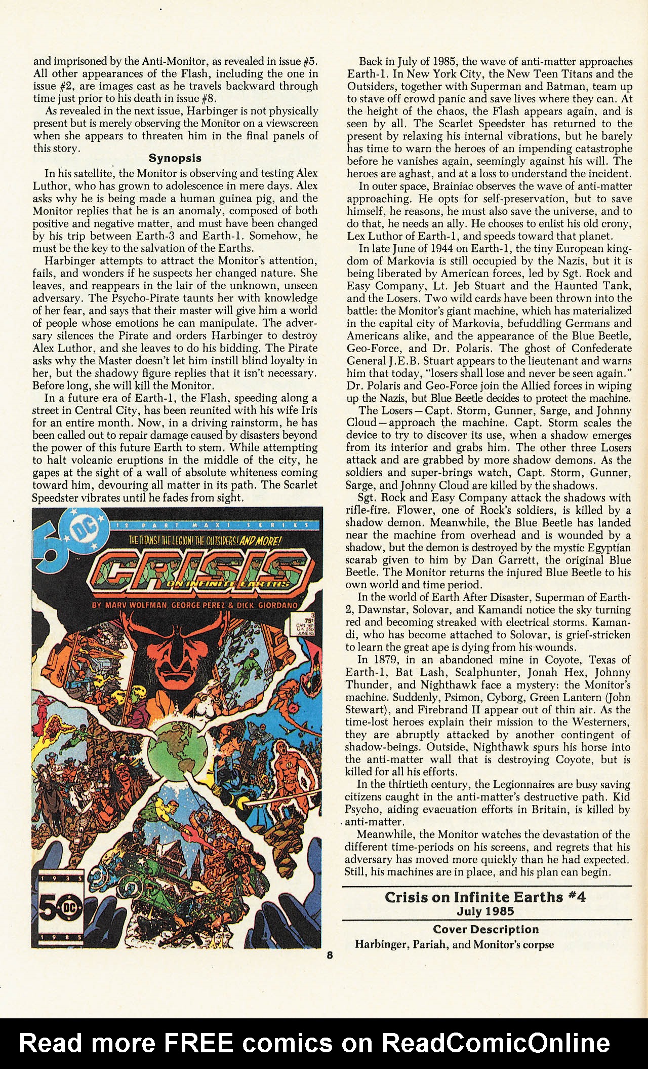 Read online The Official Crisis on Infinite Earths Index comic -  Issue # Full - 10