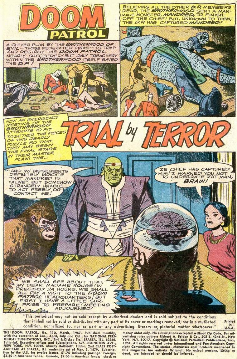 Read online Doom Patrol (1964) comic -  Issue #110 - 2