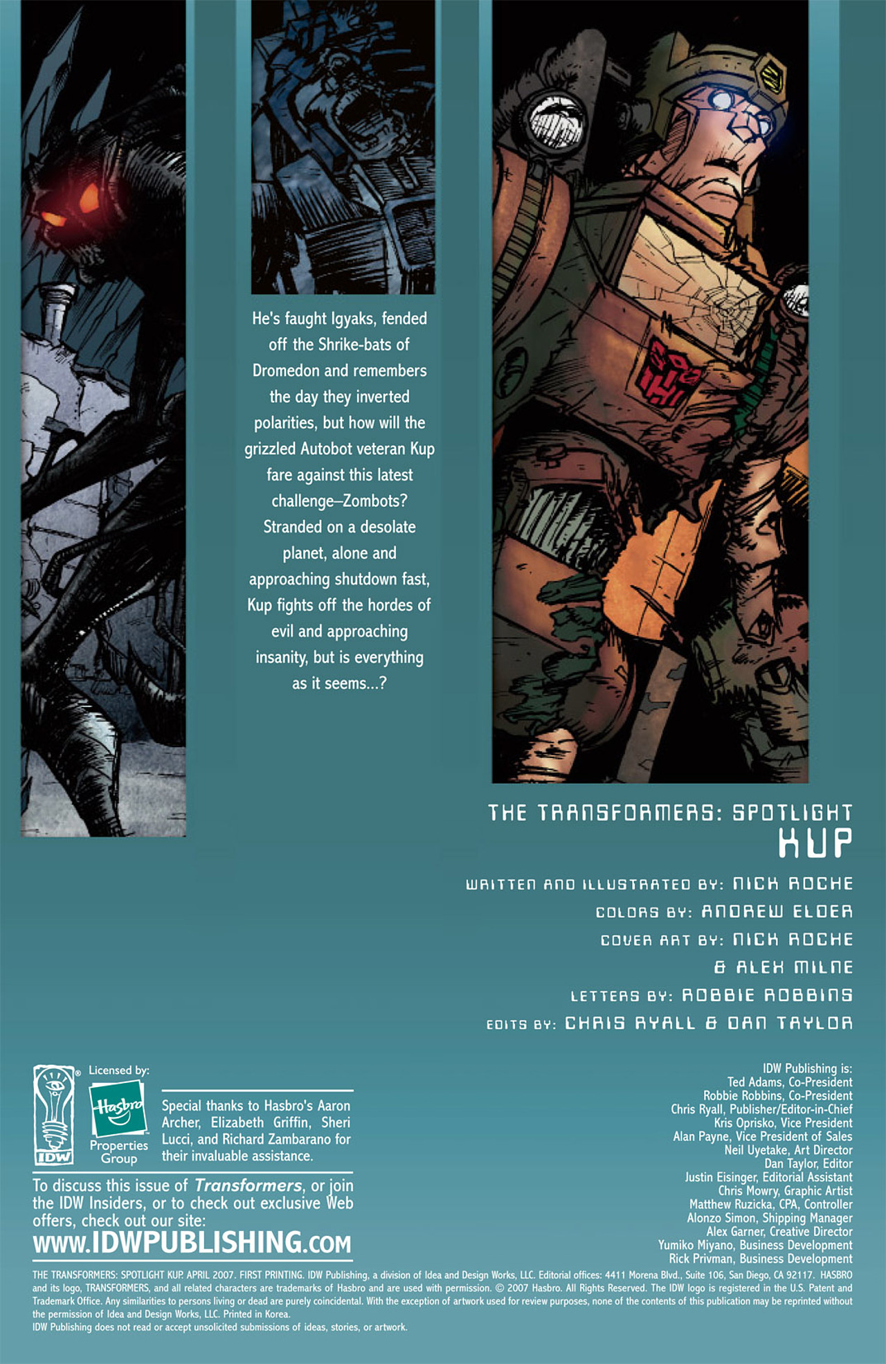 Read online Transformers Spotlight: Kup comic -  Issue # Full - 5