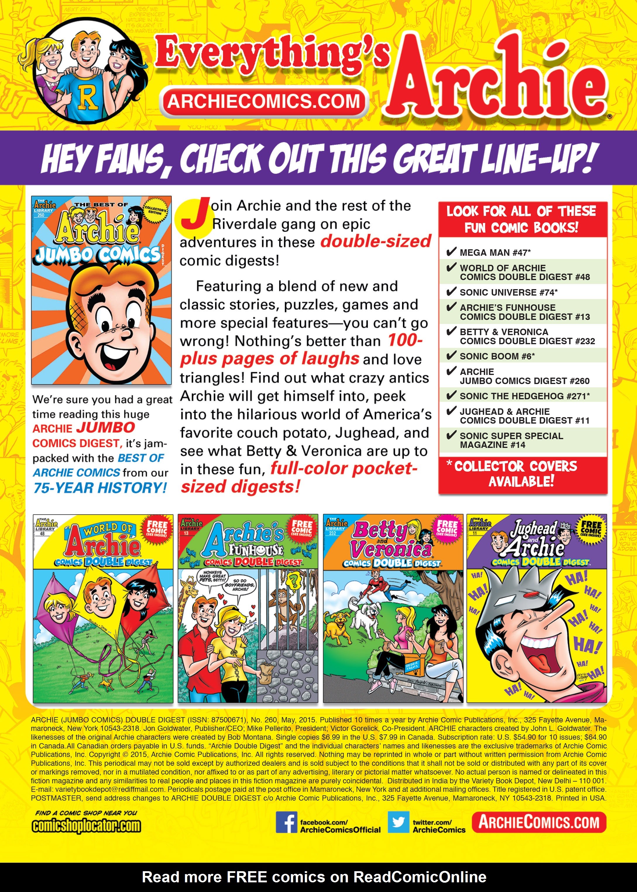Read online Archie's Double Digest Magazine comic -  Issue #260 - 281