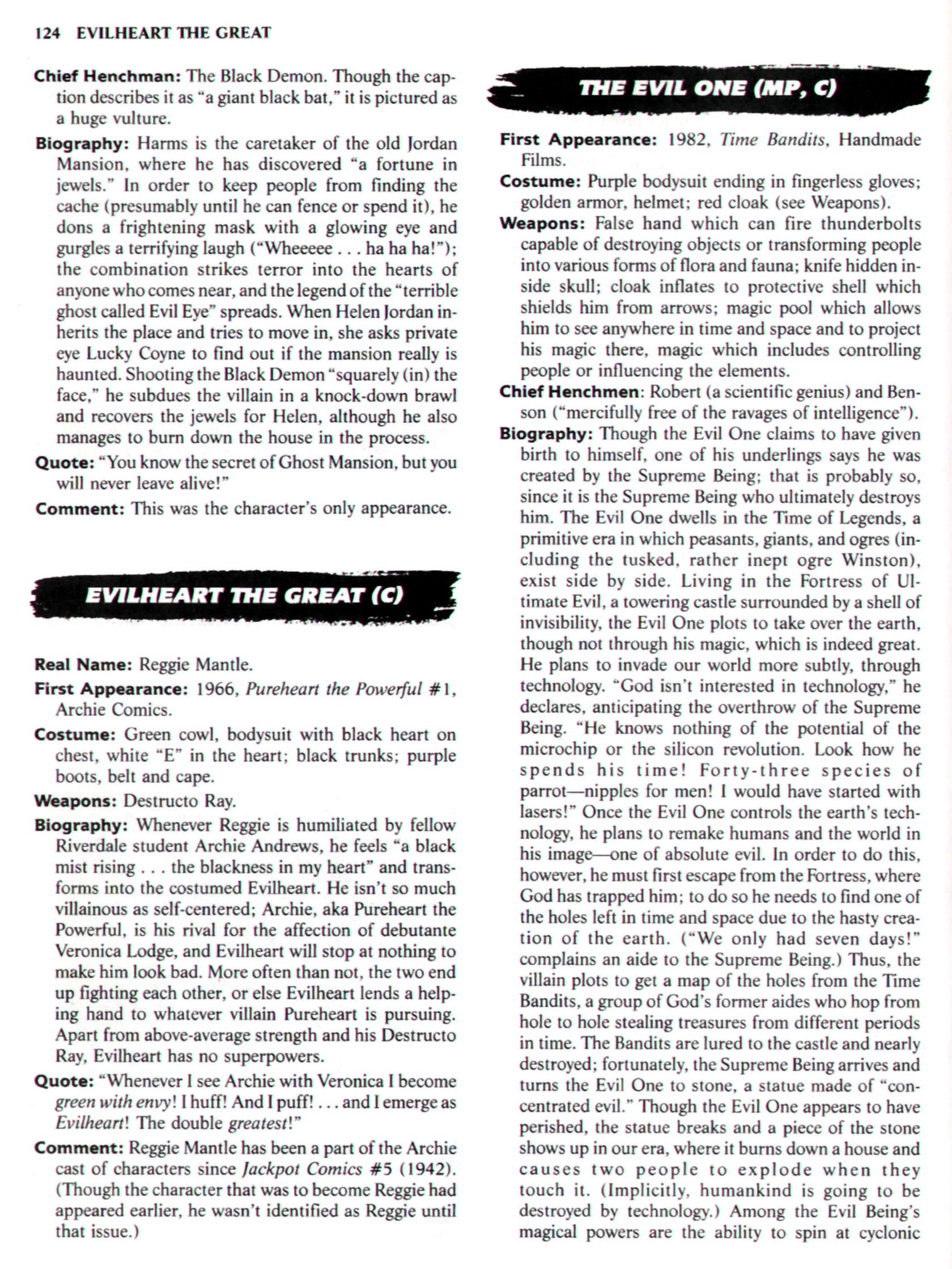 Read online The Encyclopedia of Super Villains comic -  Issue # TPB (Part 1) - 142