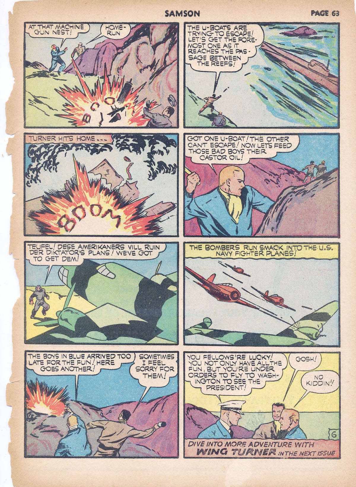 Read online Samson (1940) comic -  Issue #4 - 64