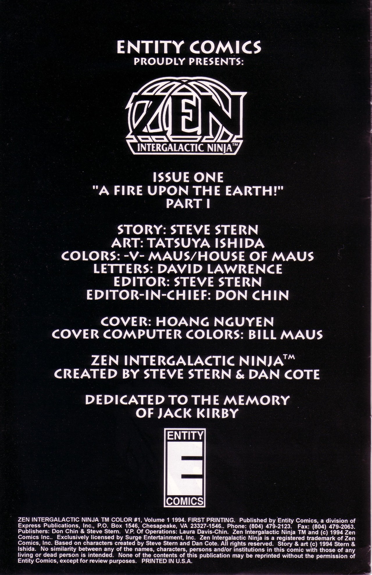 Read online Zen Intergalactic Ninja Color comic -  Issue #1 - 4