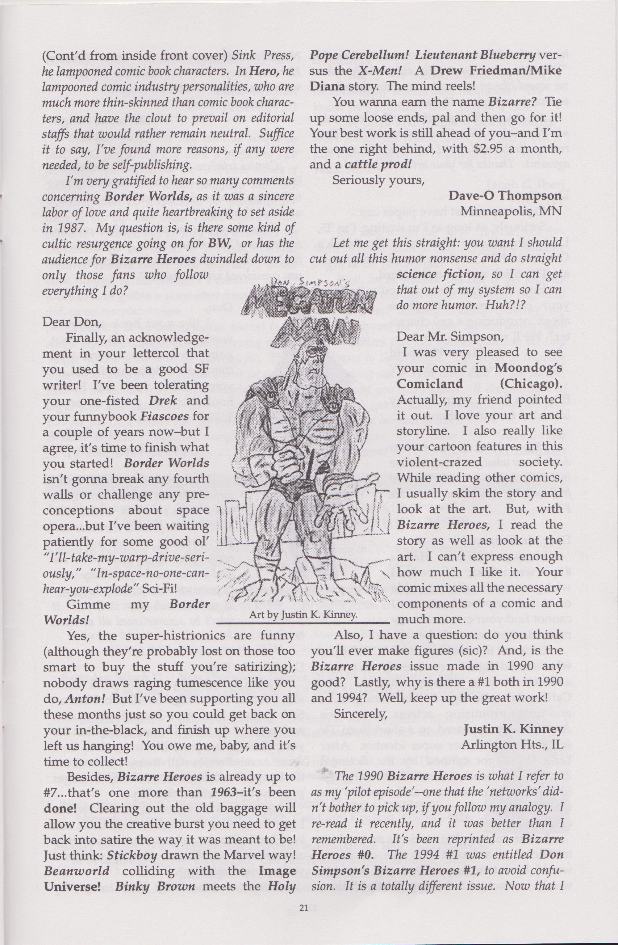 Read online Don Simpson's Bizarre Heroes comic -  Issue #9 - 23