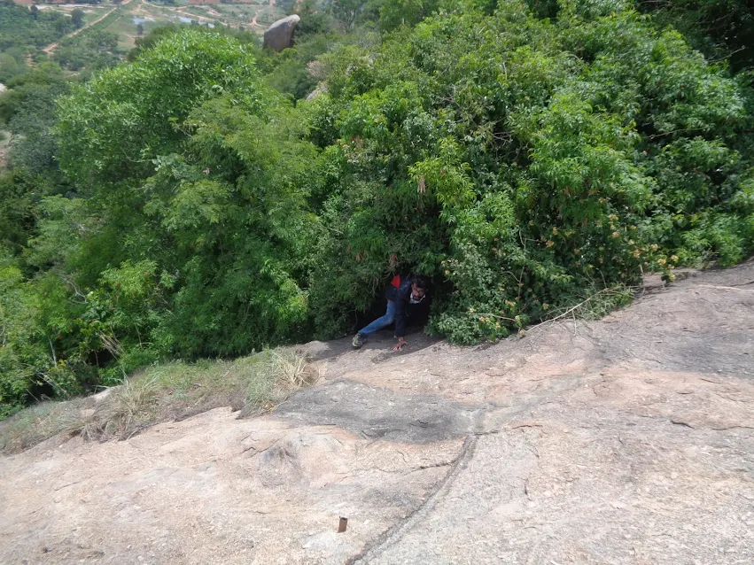 The actual pathway leading down from the top of the hill.