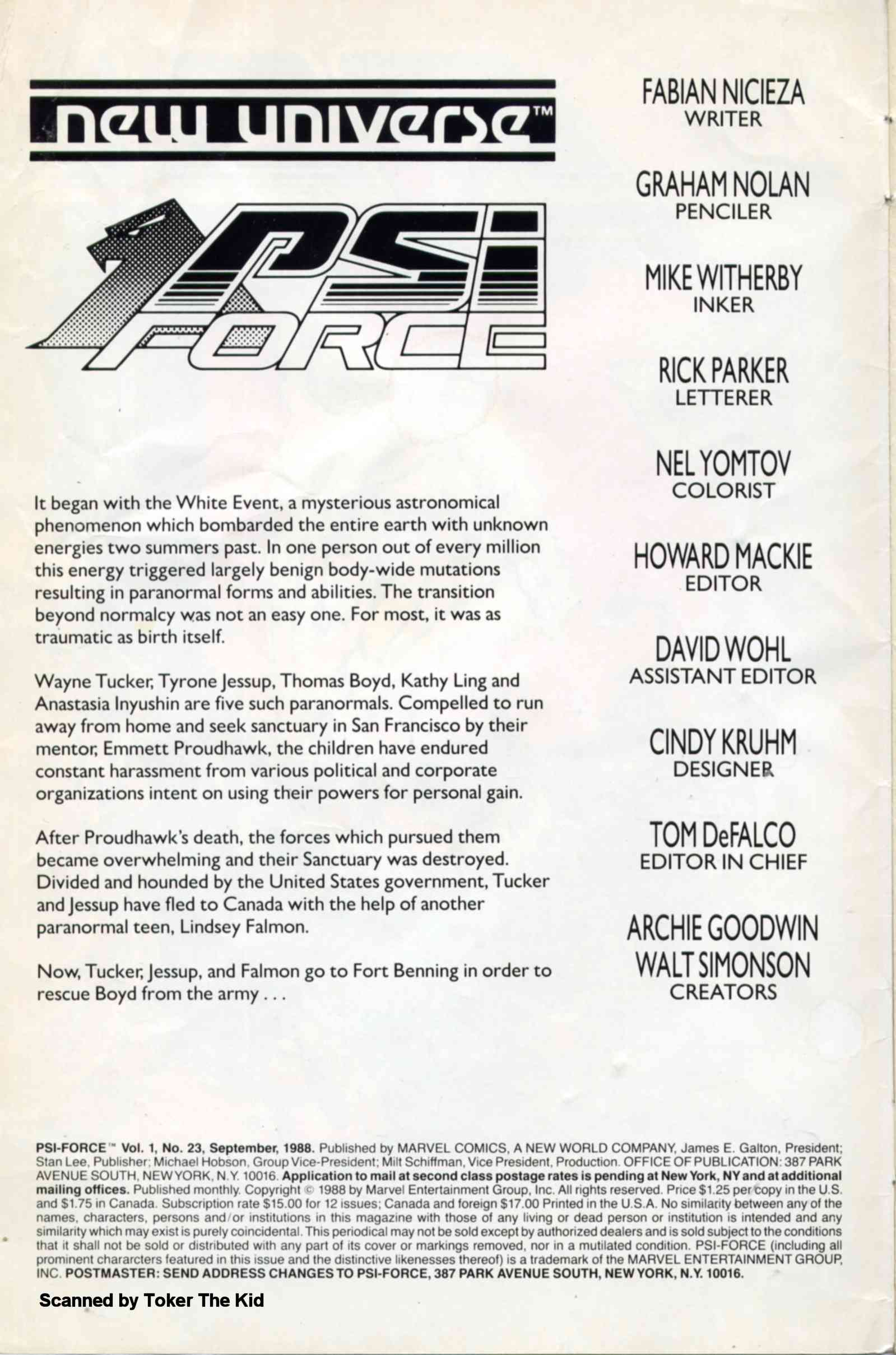 Read online Psi-Force comic -  Issue #23 - 2