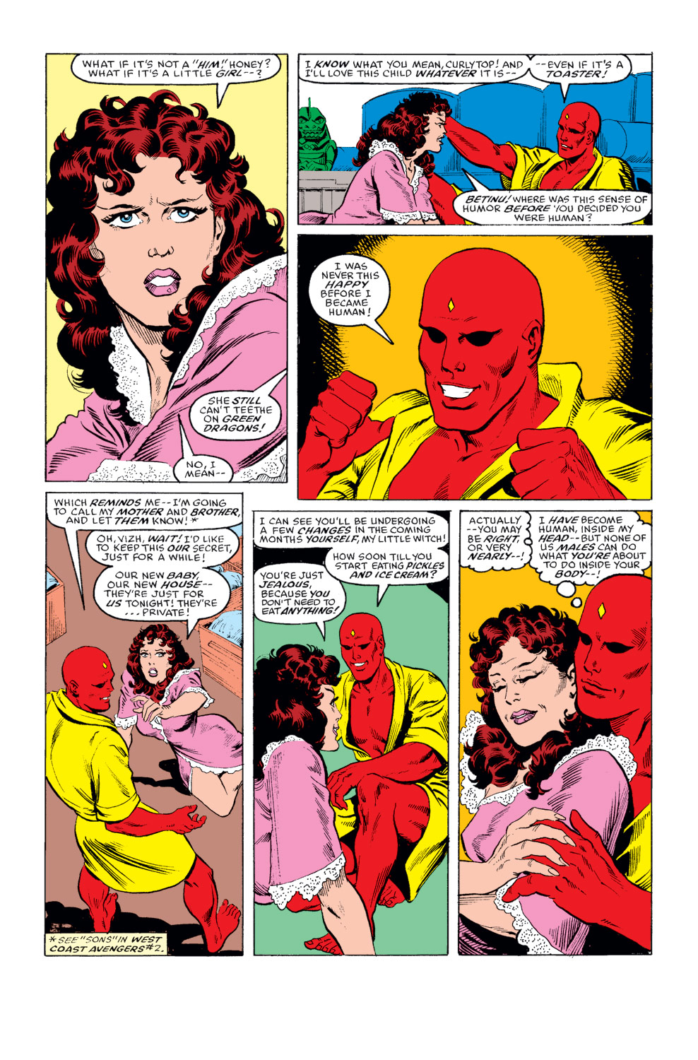 Read online The Vision and the Scarlet Witch (1985) comic -  Issue #4 - 10