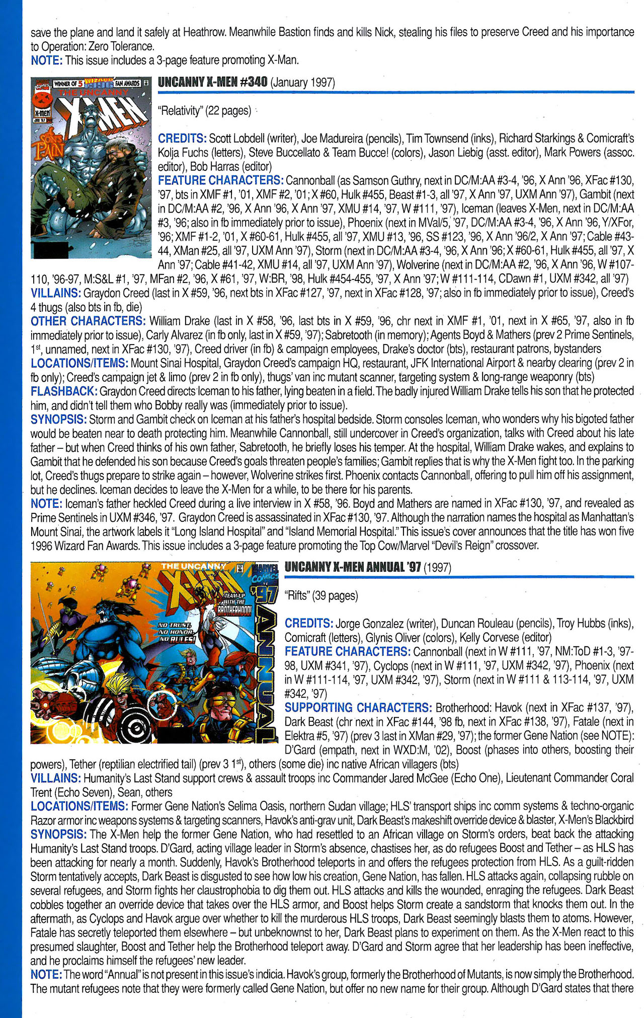 Read online Official Index to the Marvel Universe comic -  Issue #9 - 46