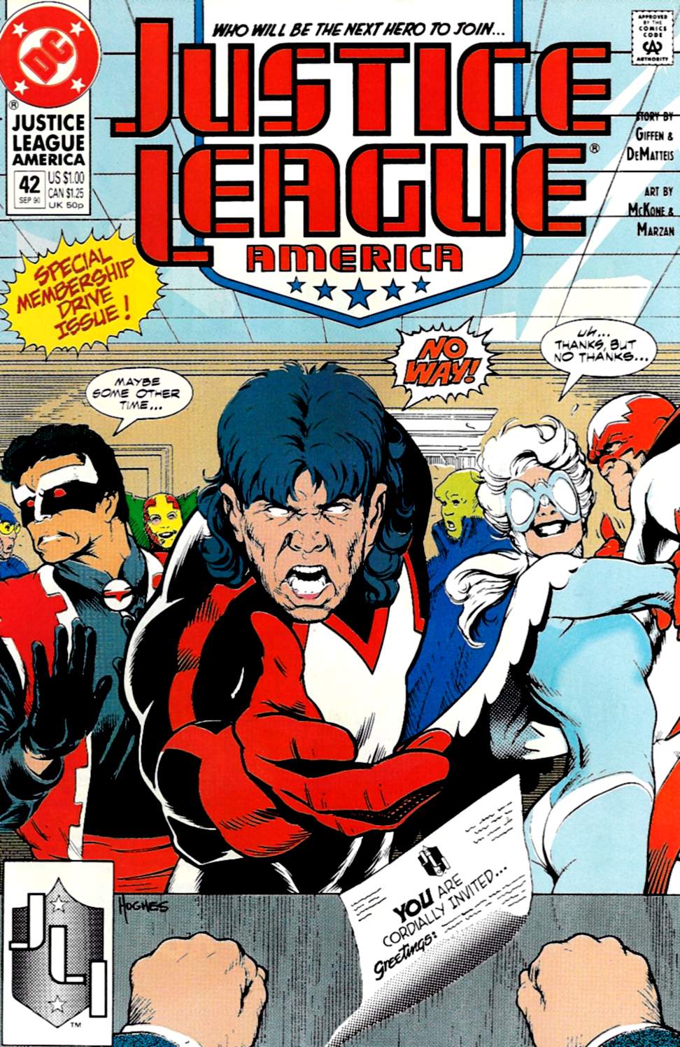 Read online Justice League America comic -  Issue #42 - 1
