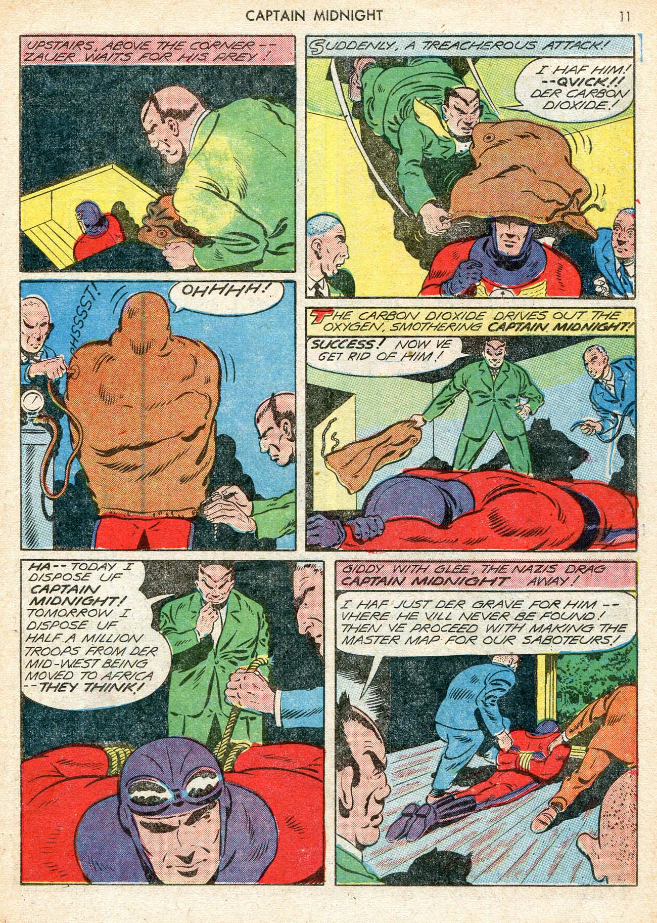 Read online Captain Midnight (1942) comic -  Issue #12 - 11