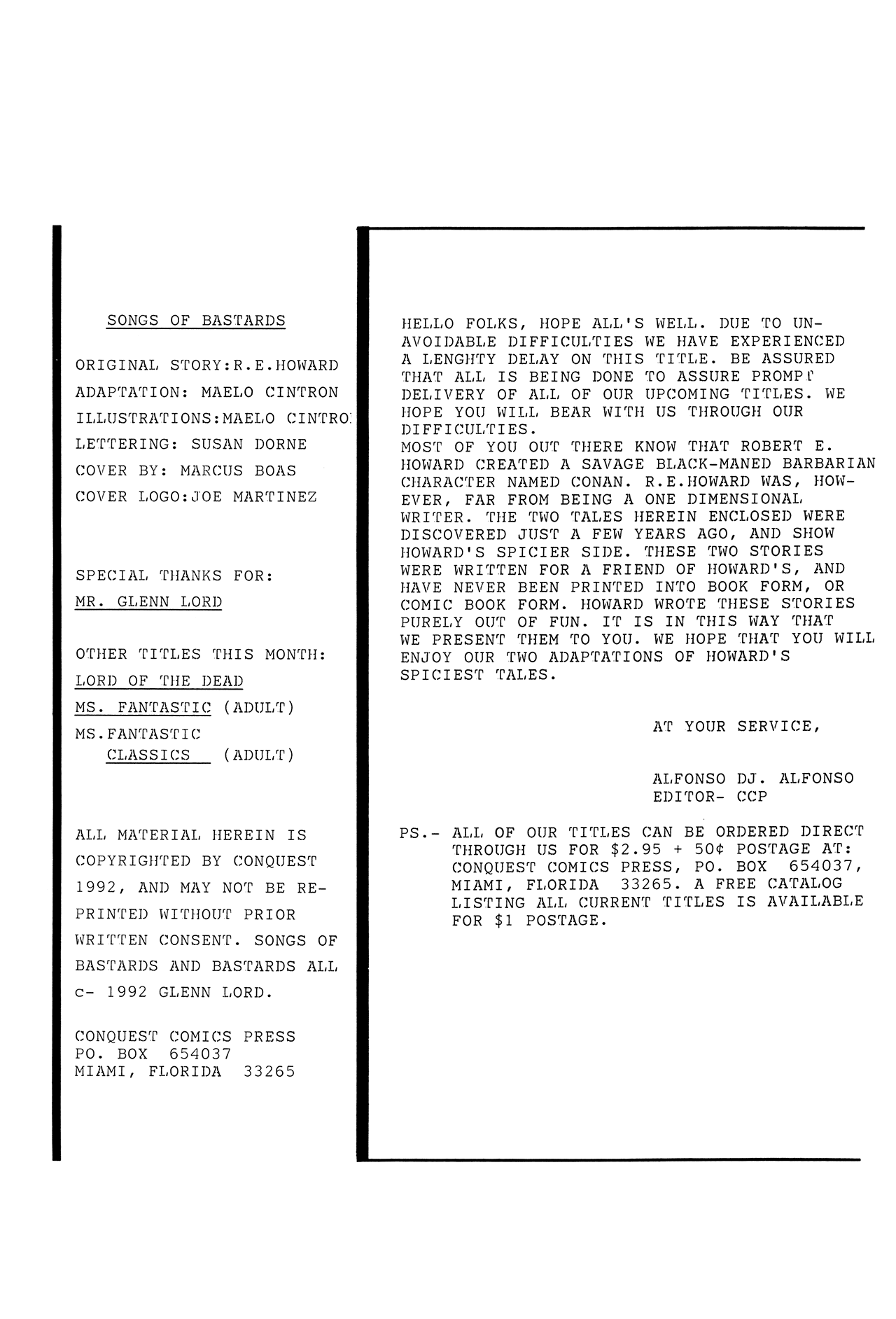 Read online Songs of Bastards comic -  Issue # Full - 2