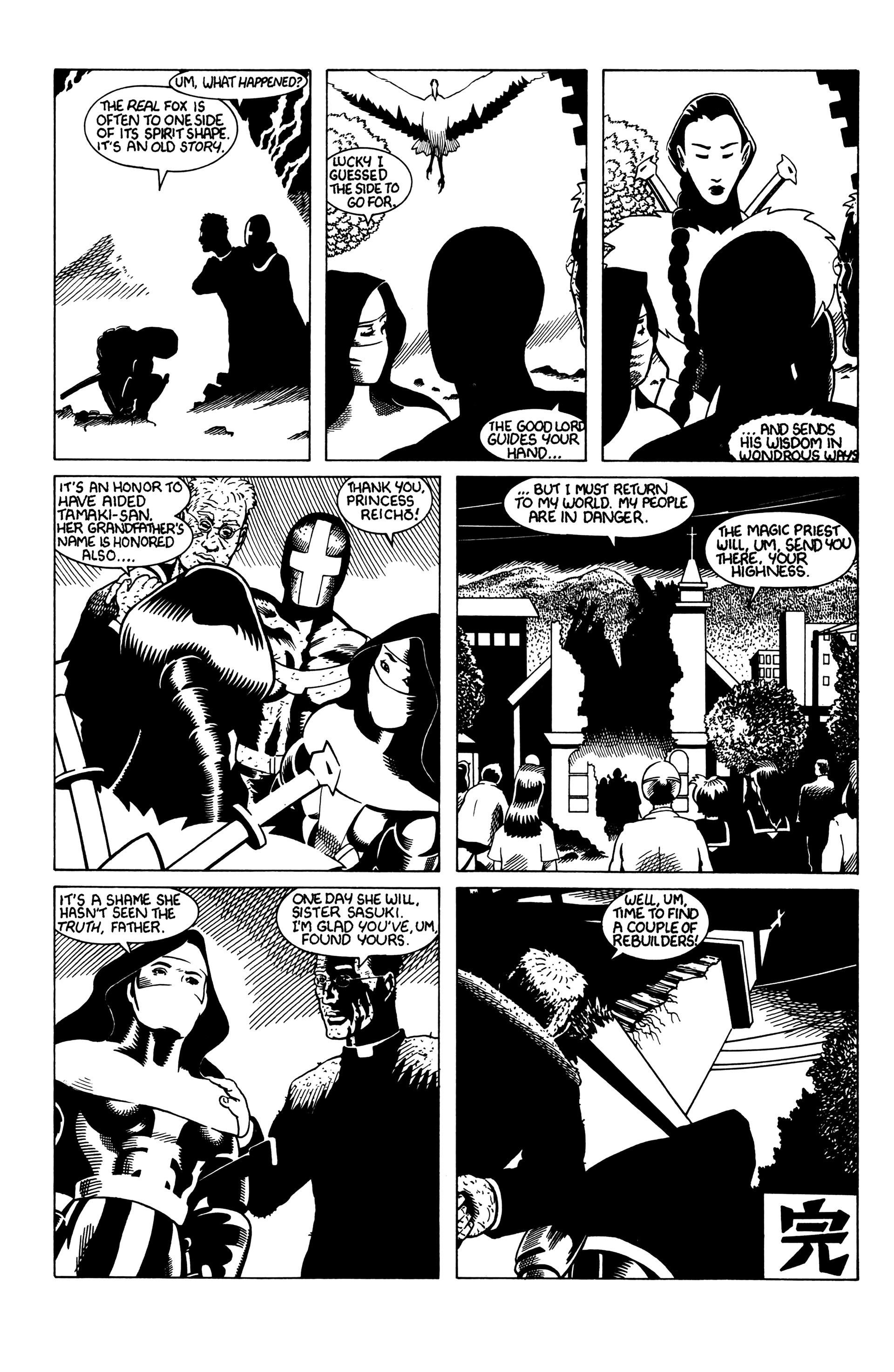 Read online Warrior Nun: Black & White comic -  Issue #8 - 11