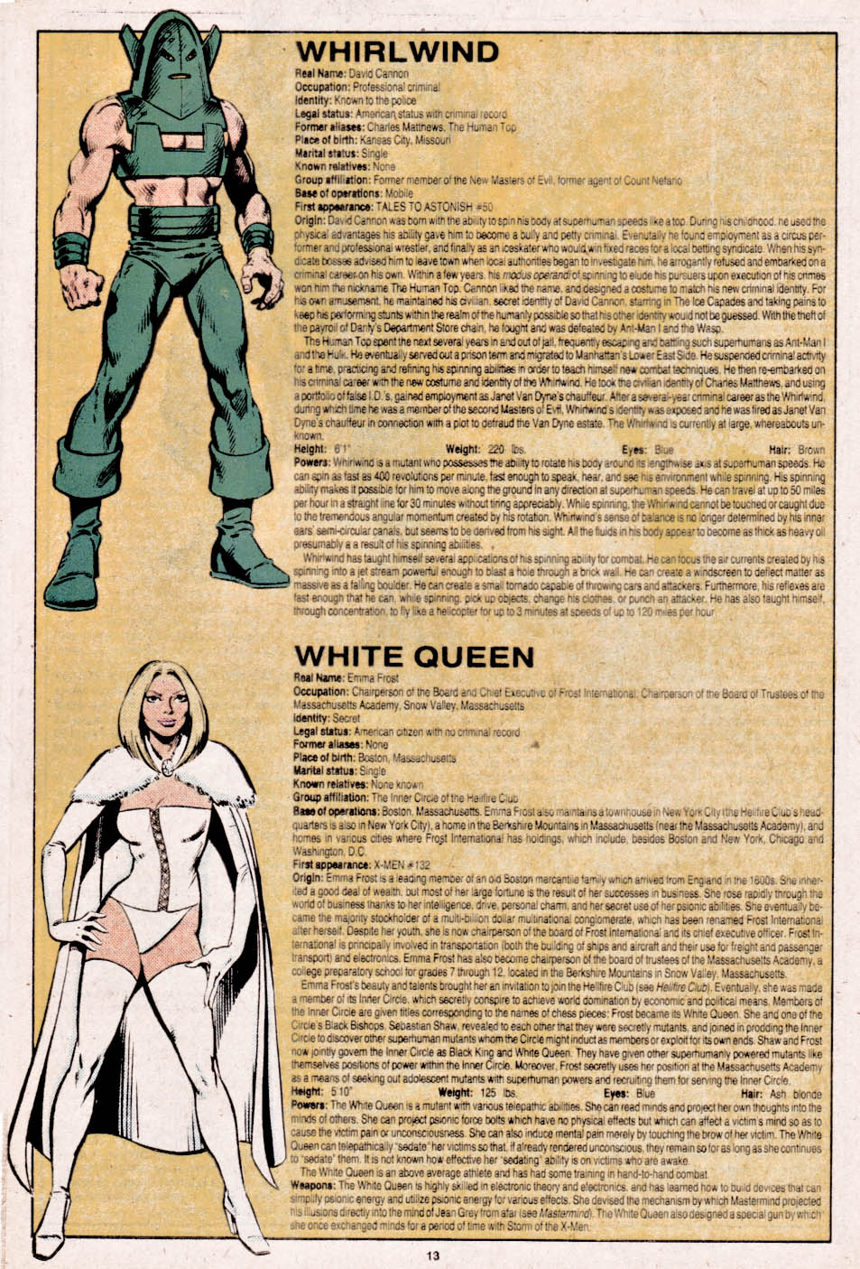 Read online The Official Handbook of the Marvel Universe comic -  Issue #12 - 14