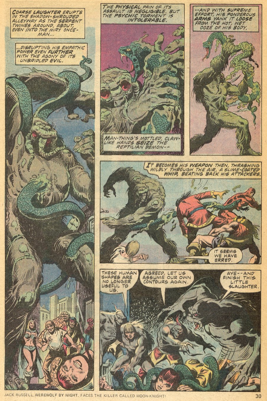 Read online Man-Thing (1974) comic -  Issue #20 - 21