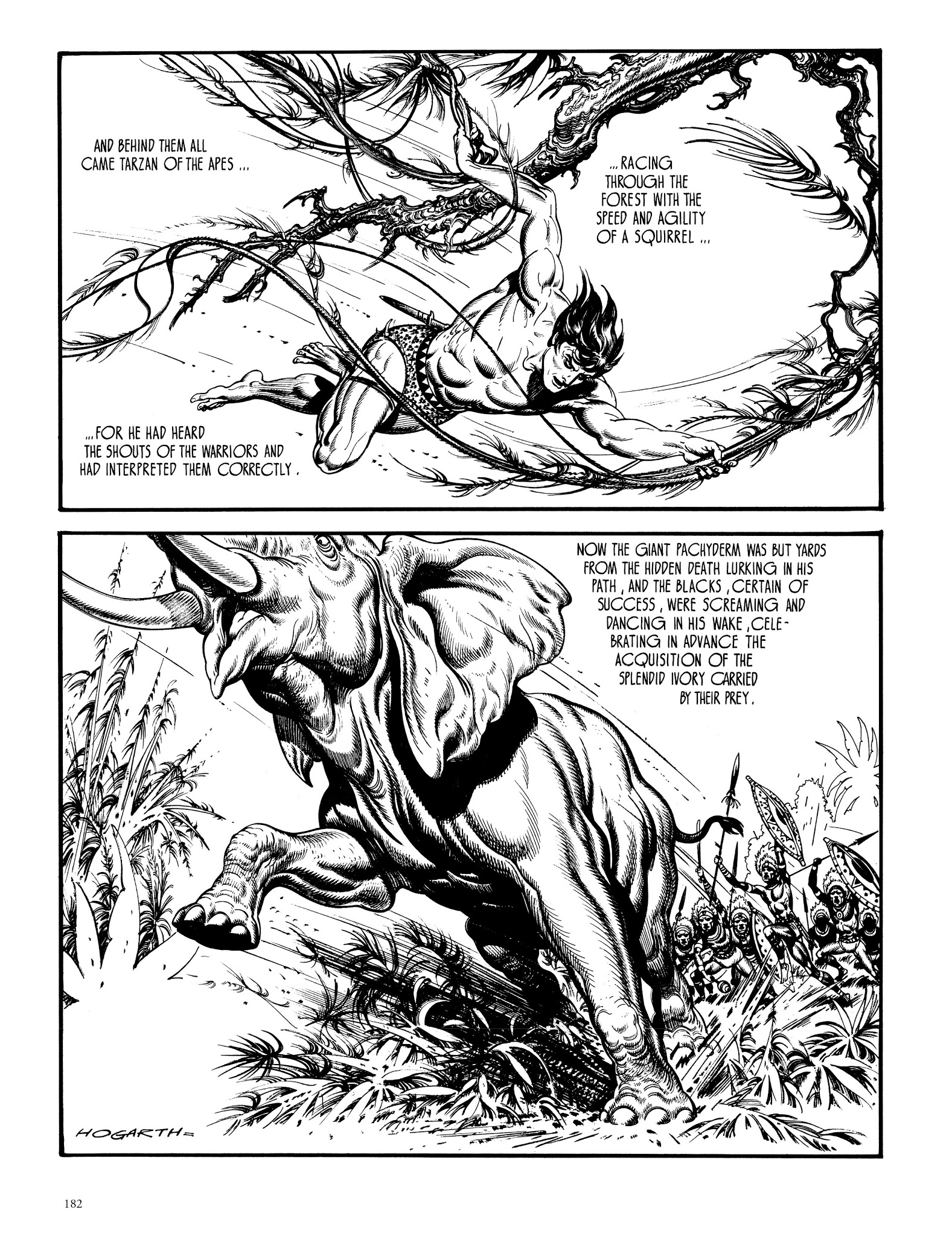 Read online Edgar Rice Burroughs' Tarzan: Burne Hogarth's Lord of the Jungle comic -  Issue # TPB - 181