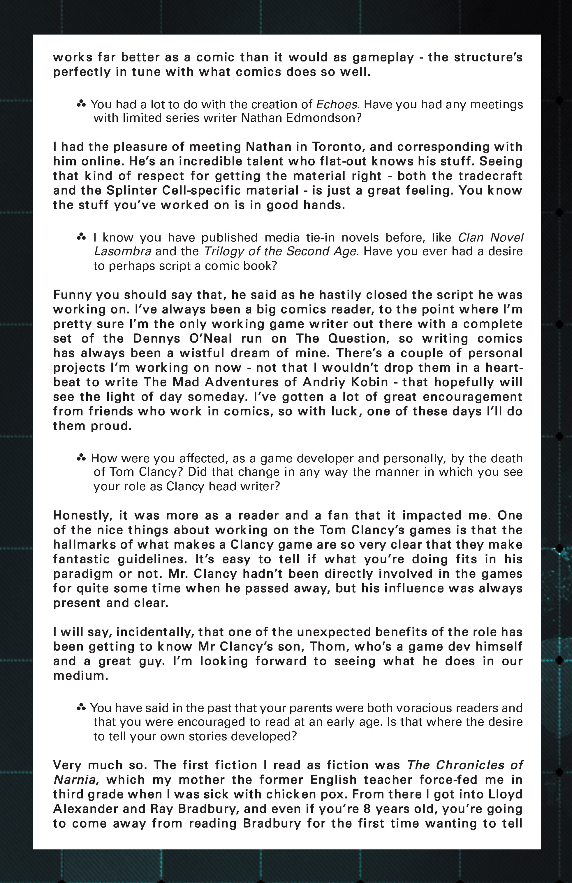 Read online Tom Clancy's Splinter Cell: Echoes comic -  Issue #4 - 26